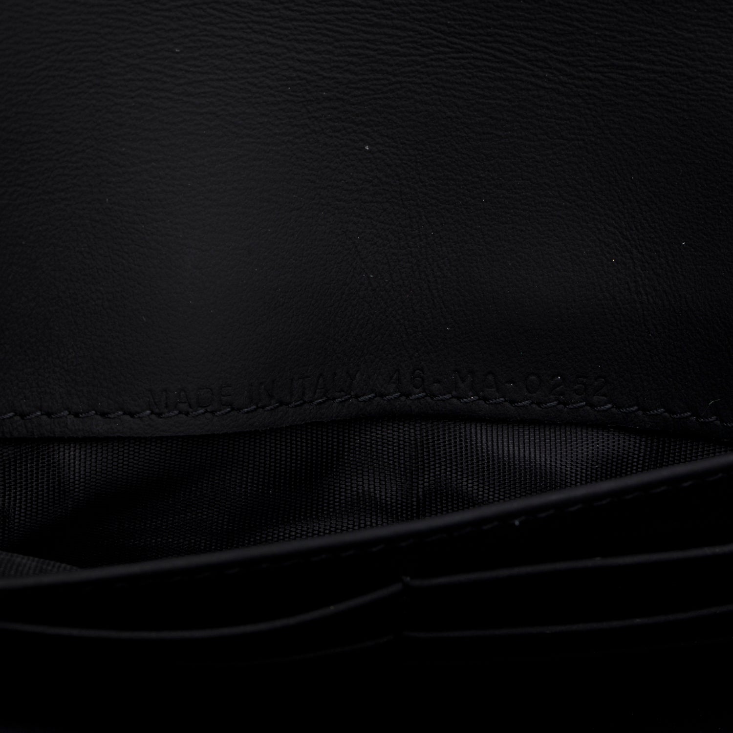 Christian Dior 2022 Black Ultra Matte Calfskin Saddle Chain Wallet Pouch w/ Box