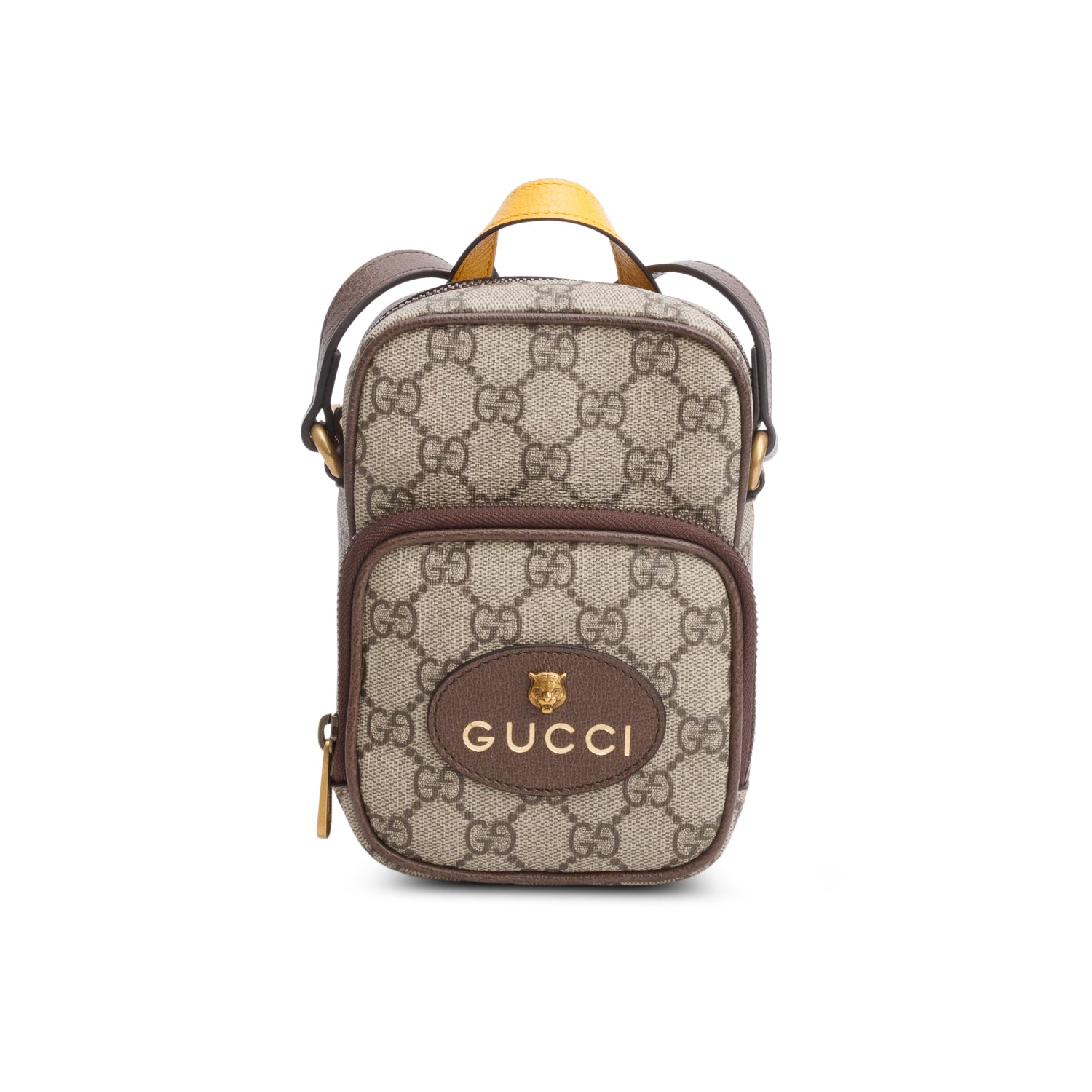 Gucci GG Supreme Monogram Mini Neo Vintage Double Zip Messenger Bag