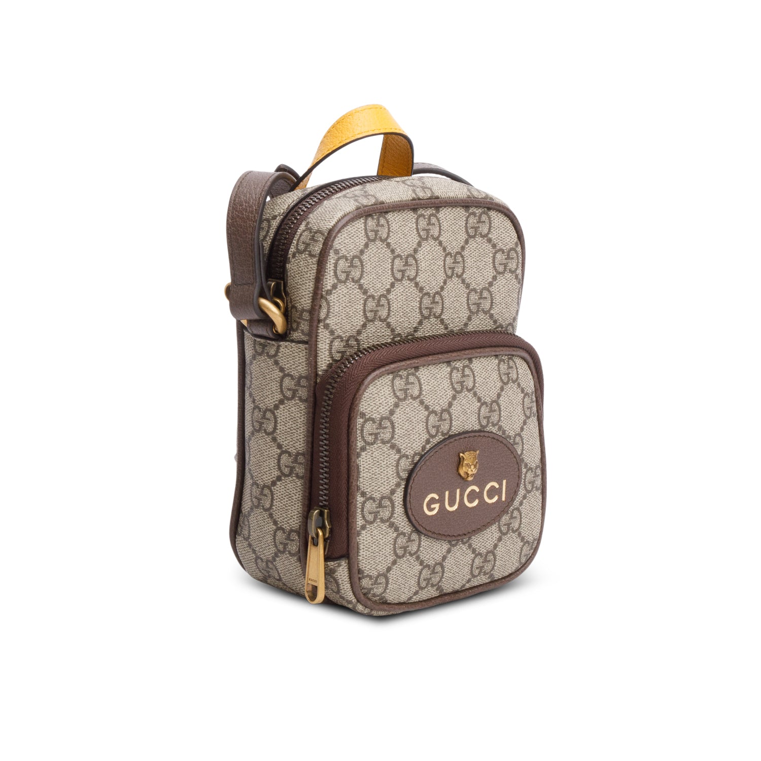 Gucci GG Supreme Monogram Mini Neo Vintage Double Zip Messenger Bag
