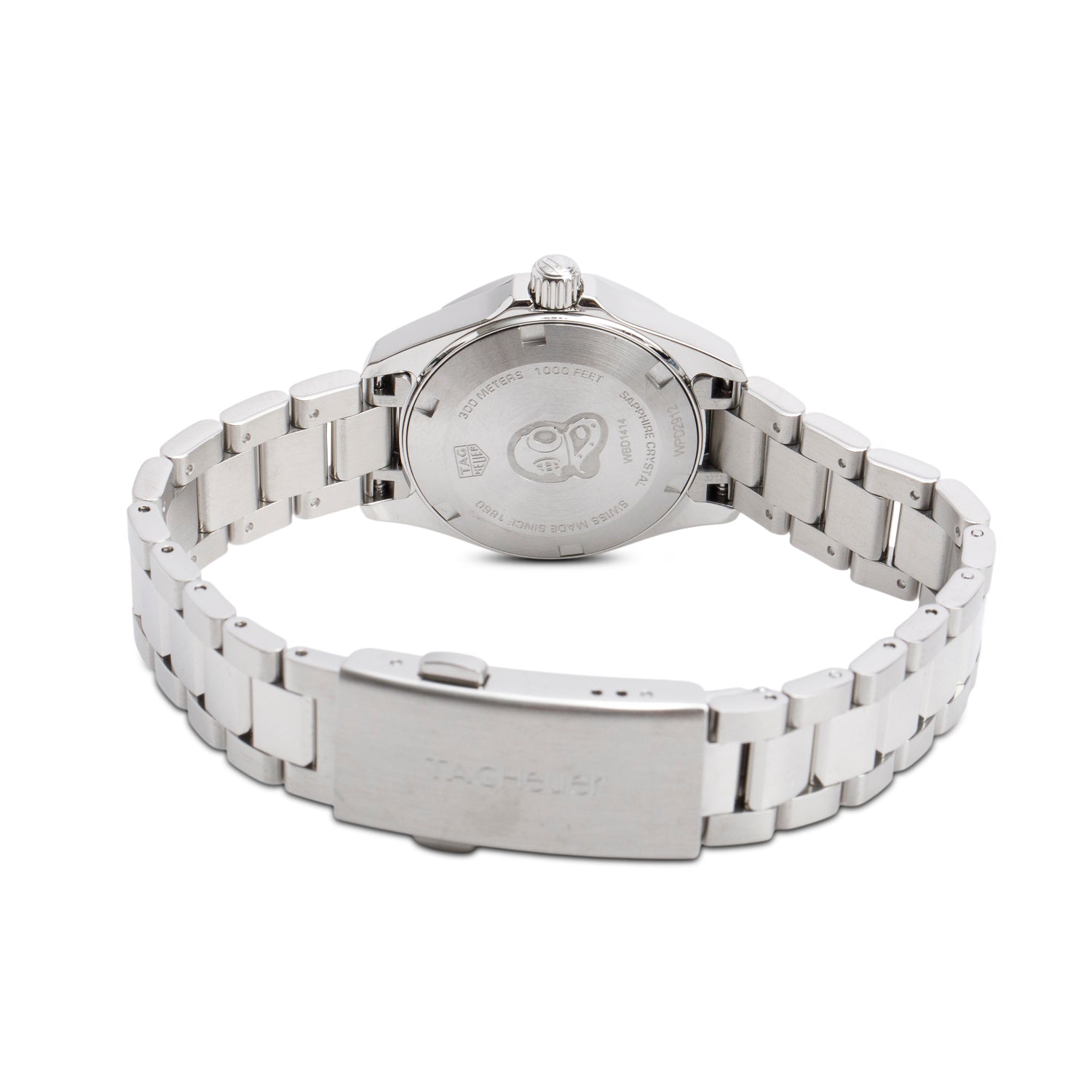 Tag Heuer Stainless Steel Aquaracer 27 MM Quartz Watch Mother of Pearl Diamond Dial WBD1414 w/ Box & Papers