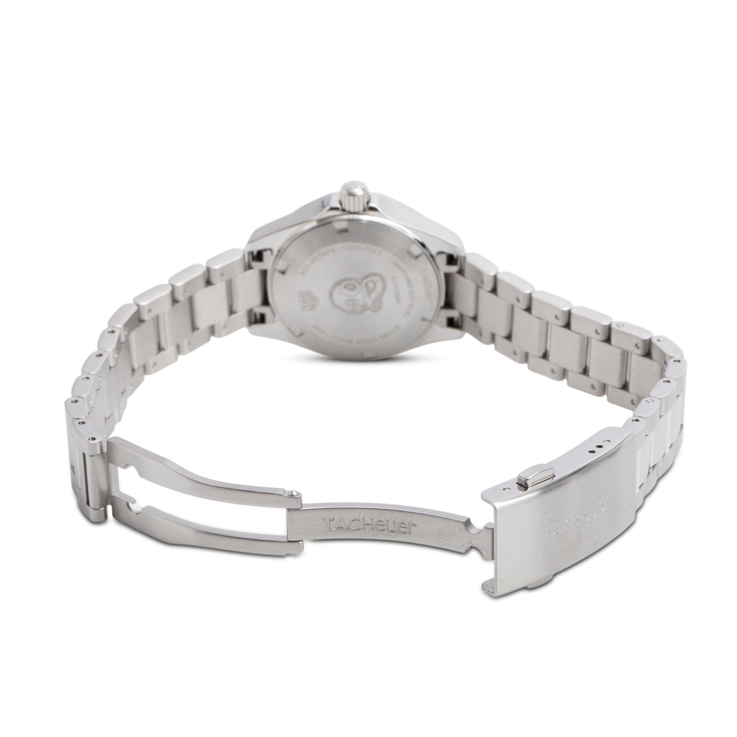 Tag Heuer Stainless Steel Aquaracer 27 MM Quartz Watch Mother of Pearl Diamond Dial WBD1414 w/ Box & Papers