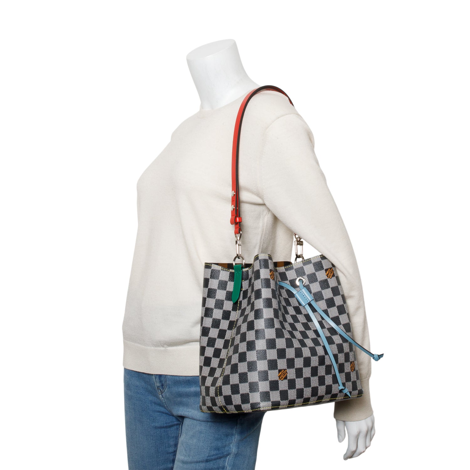 Louis Vuitton Limited Edition Multicolor Damier NeoNoe MM w/ Box