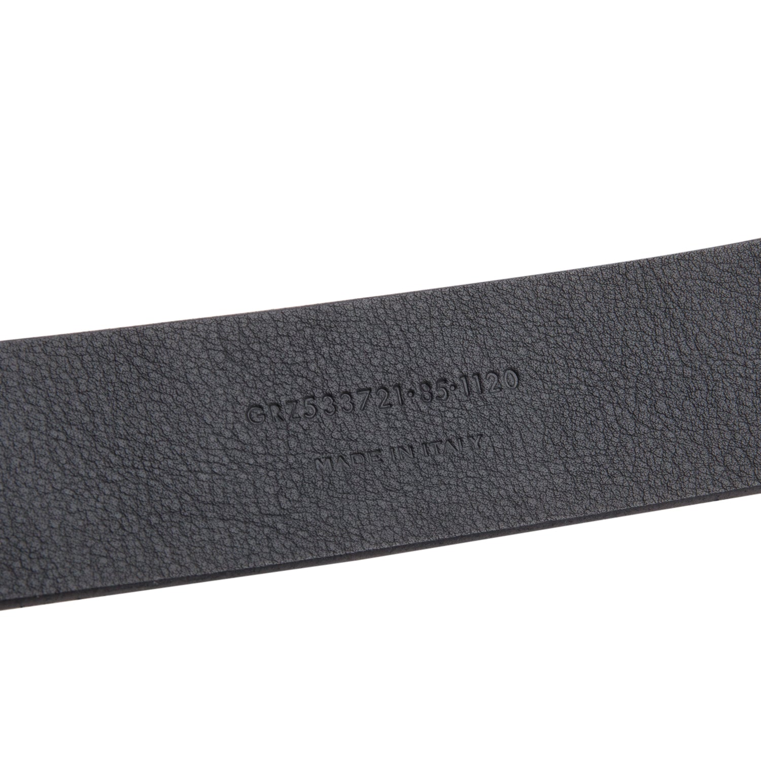 Saint Laurent 2020 Black Croc Embossed Patent Leather Celtic Belt 85, w/ Box