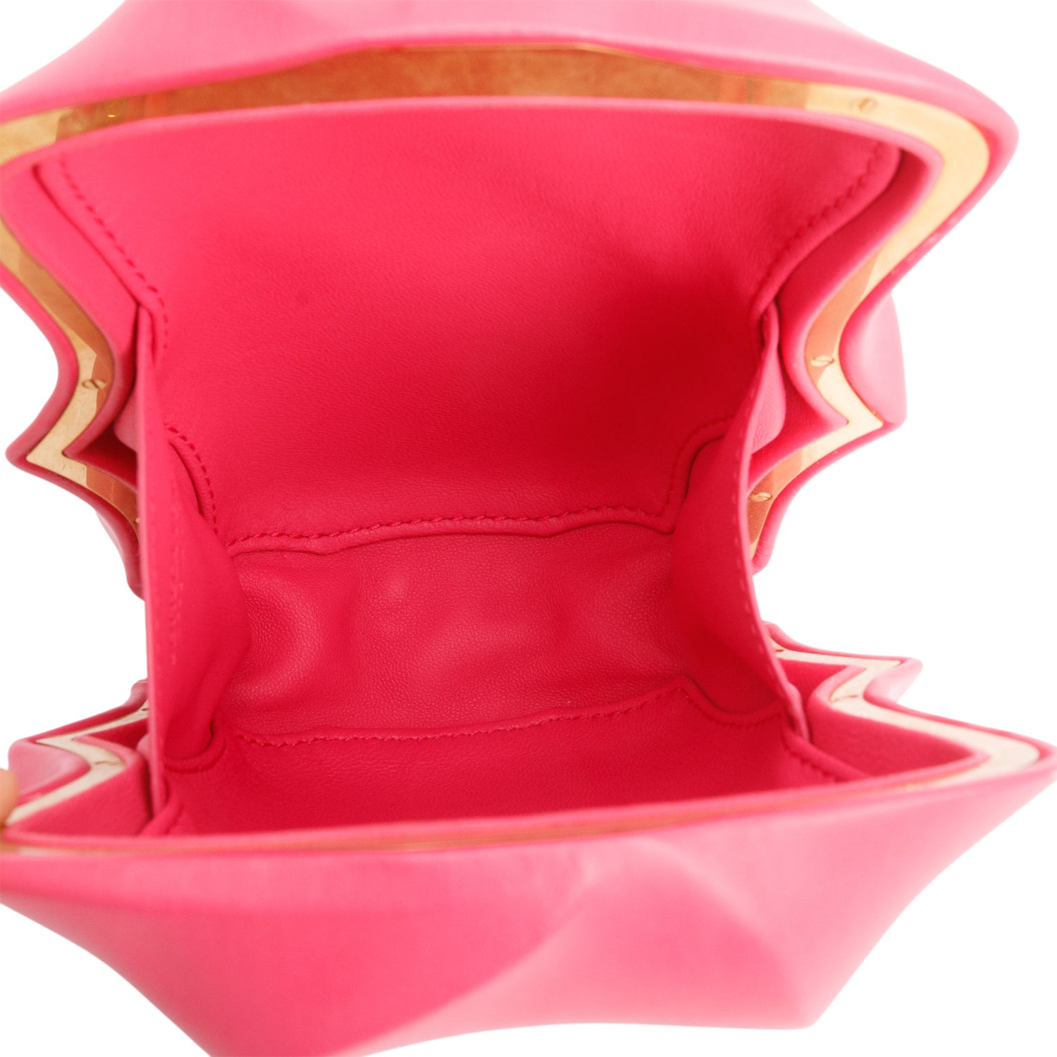 Bottega Veneta Pink Calfskin The Whirl Clutch