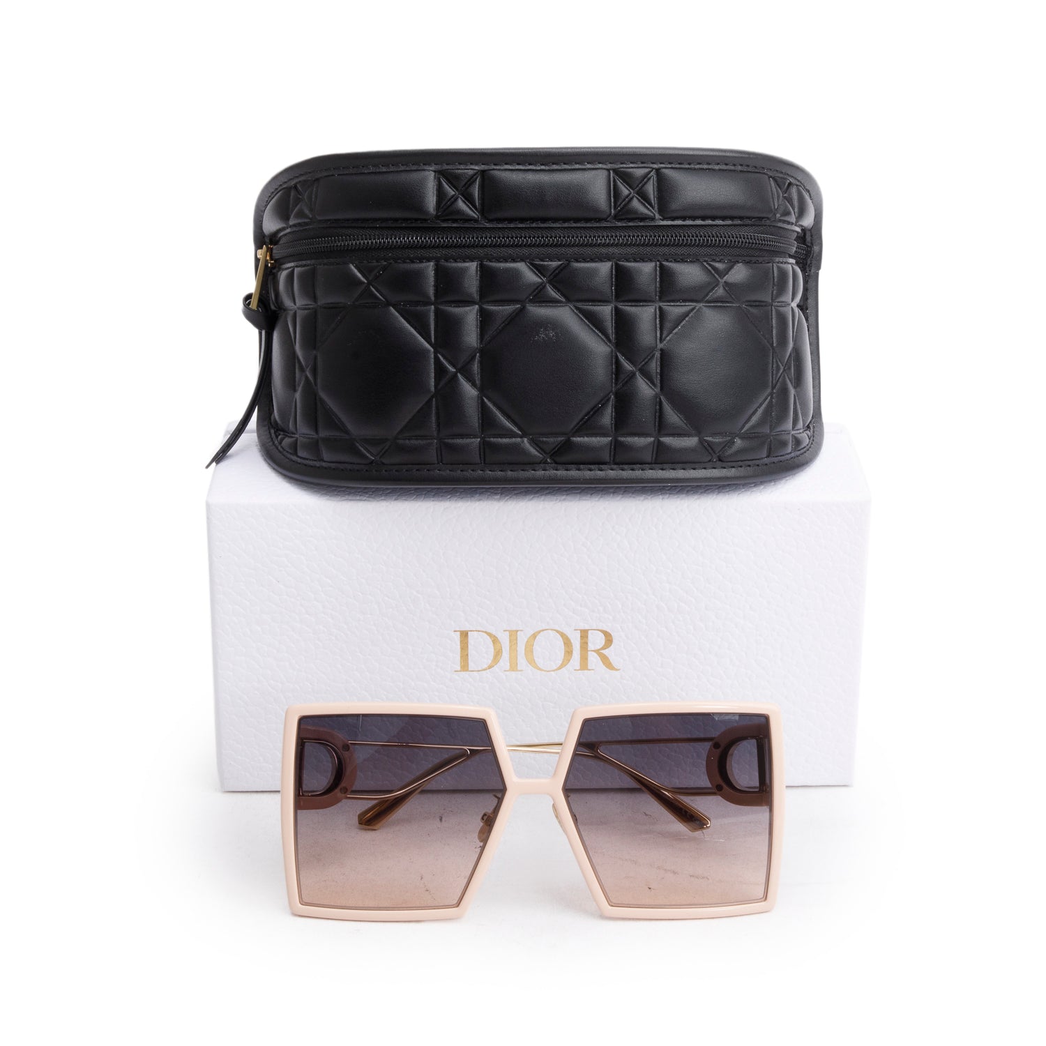 Christian Dior Pink Acetate 30montaigne SU Oversize Sunglasses Box & Case