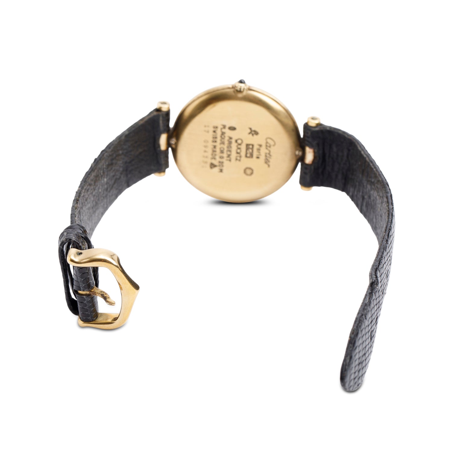 Cartier Vintage 18k Gold Vermeil Sterling Silver Argent Must De Cartier Vendome 30 MM Quartz Watch