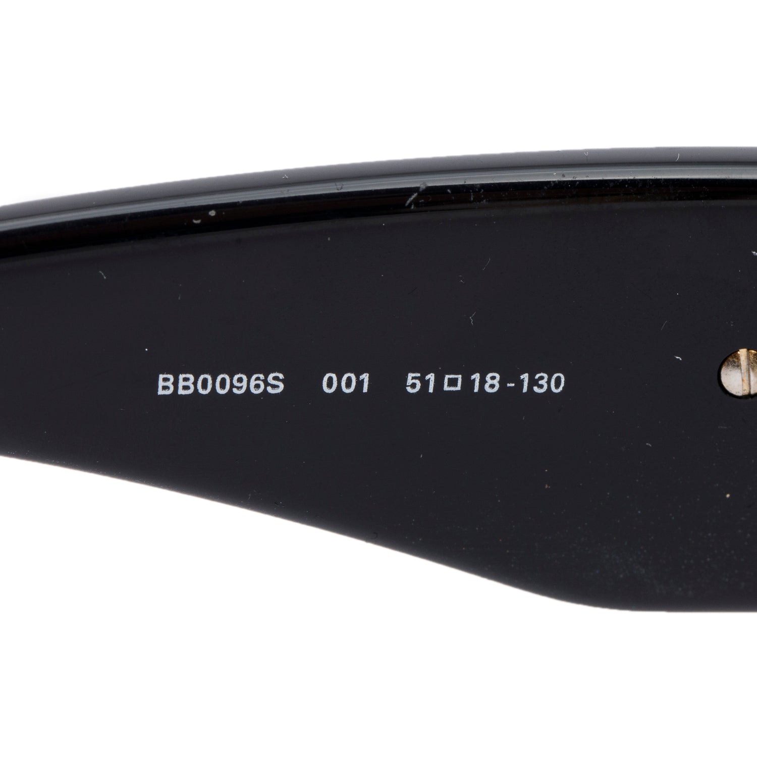 Balenciaga BB0096S Black Dynasty Acetate Rectangle Sunglasses w/ Case