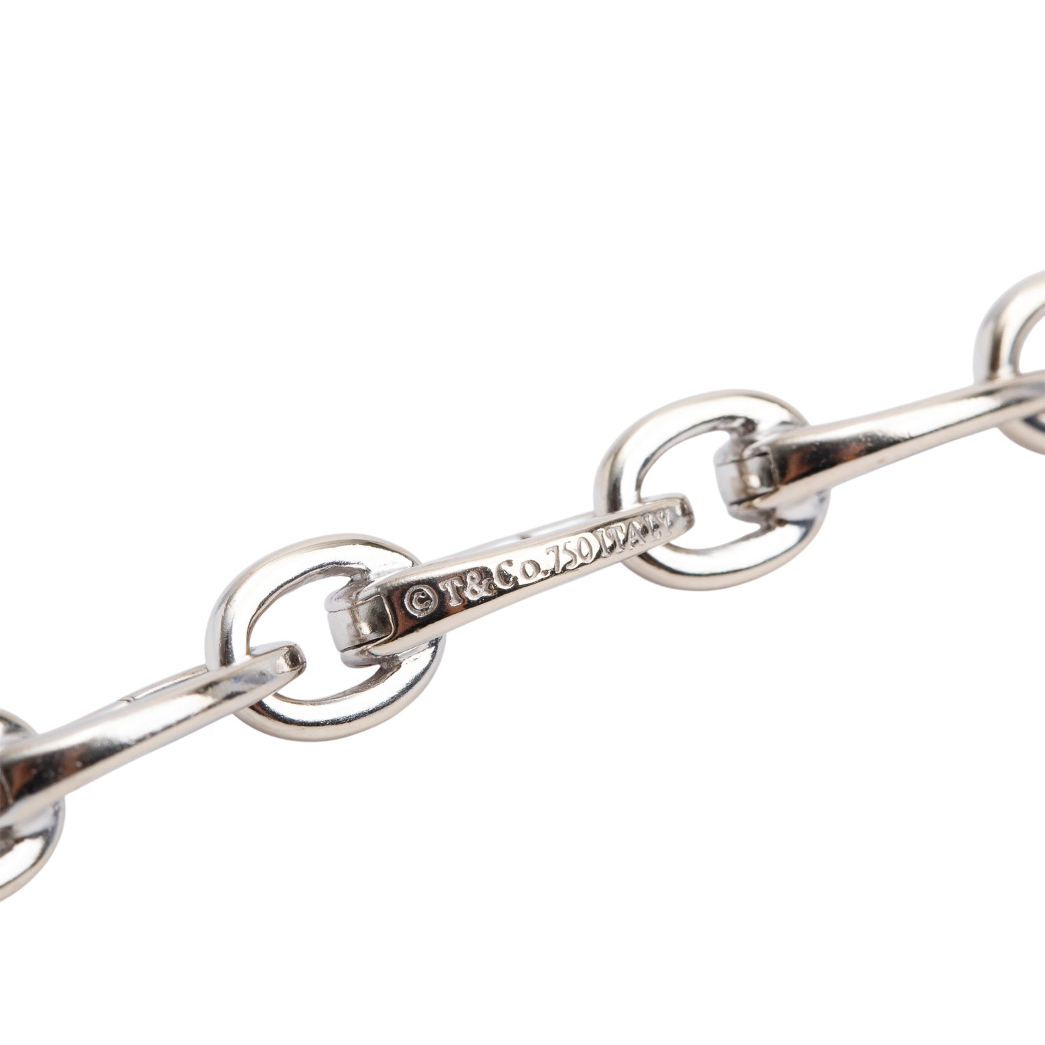Tiffany & Co. 18k White Gold Clasping Link Bracelet w/ Box