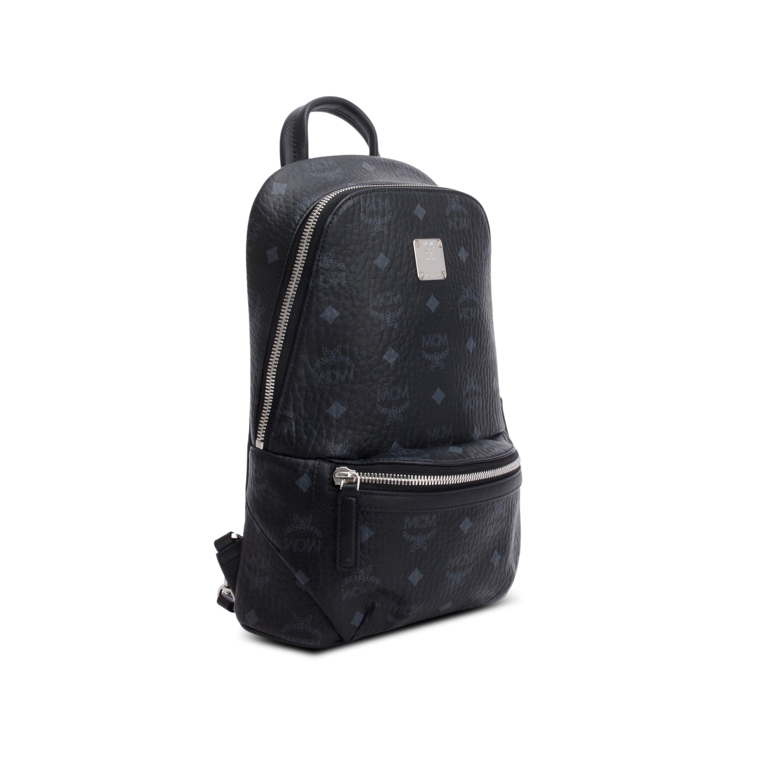 MCM Black Visetos Aren Slingback Bag