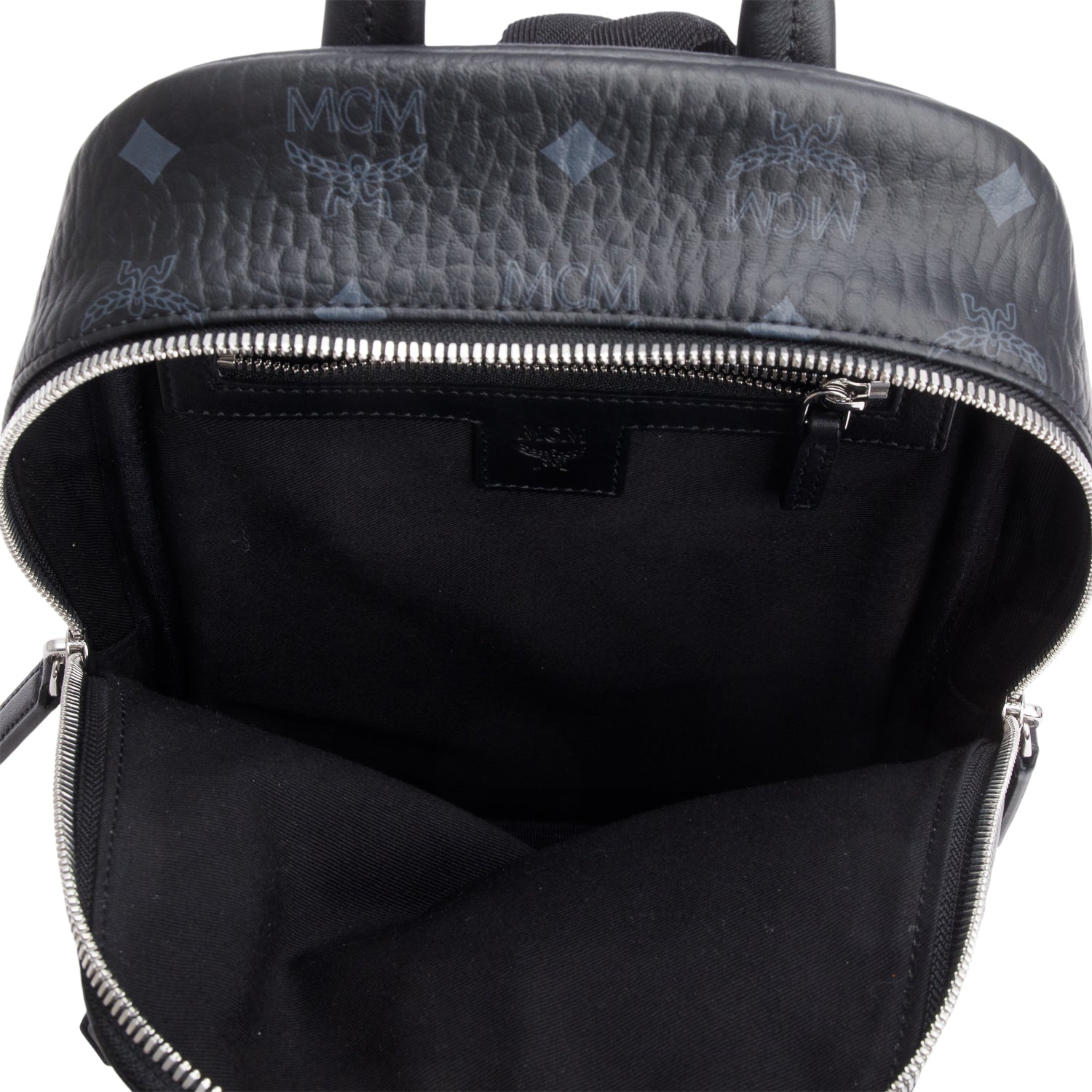 MCM Black Visetos Aren Slingback Bag