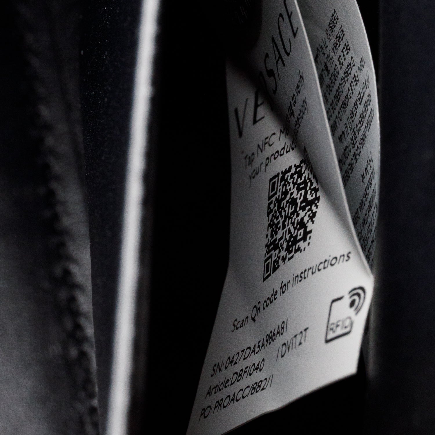 Versace Black Grained Leather La Medusa Small Handbag w/ Straps