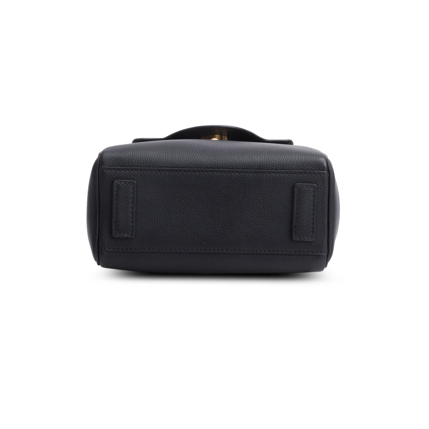 Versace Black Grained Leather La Medusa Small Handbag w/ Straps