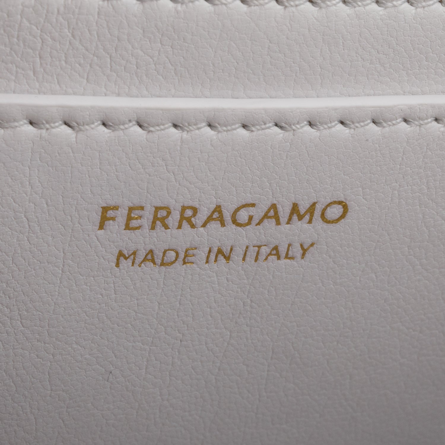 Ferragamo White Leather Gancini Leather Shoulder Bag