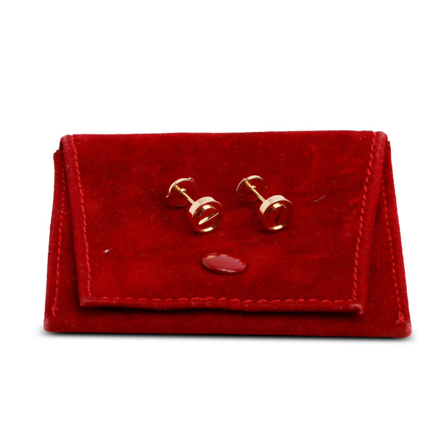 Cartier 18k Yellow Gold 7.2 MM Love Stud Earrings