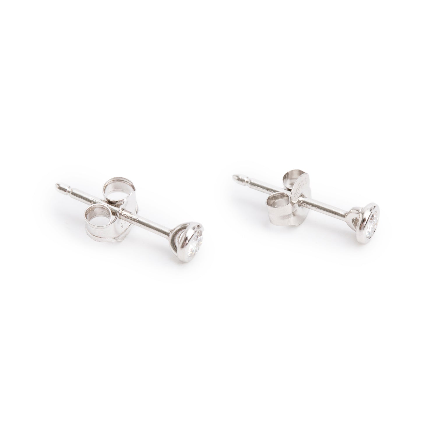 Tiffany & Co. Elsa Peretti Platinum 0.16 tcw Diamonds By the Yard Stud Earrings
