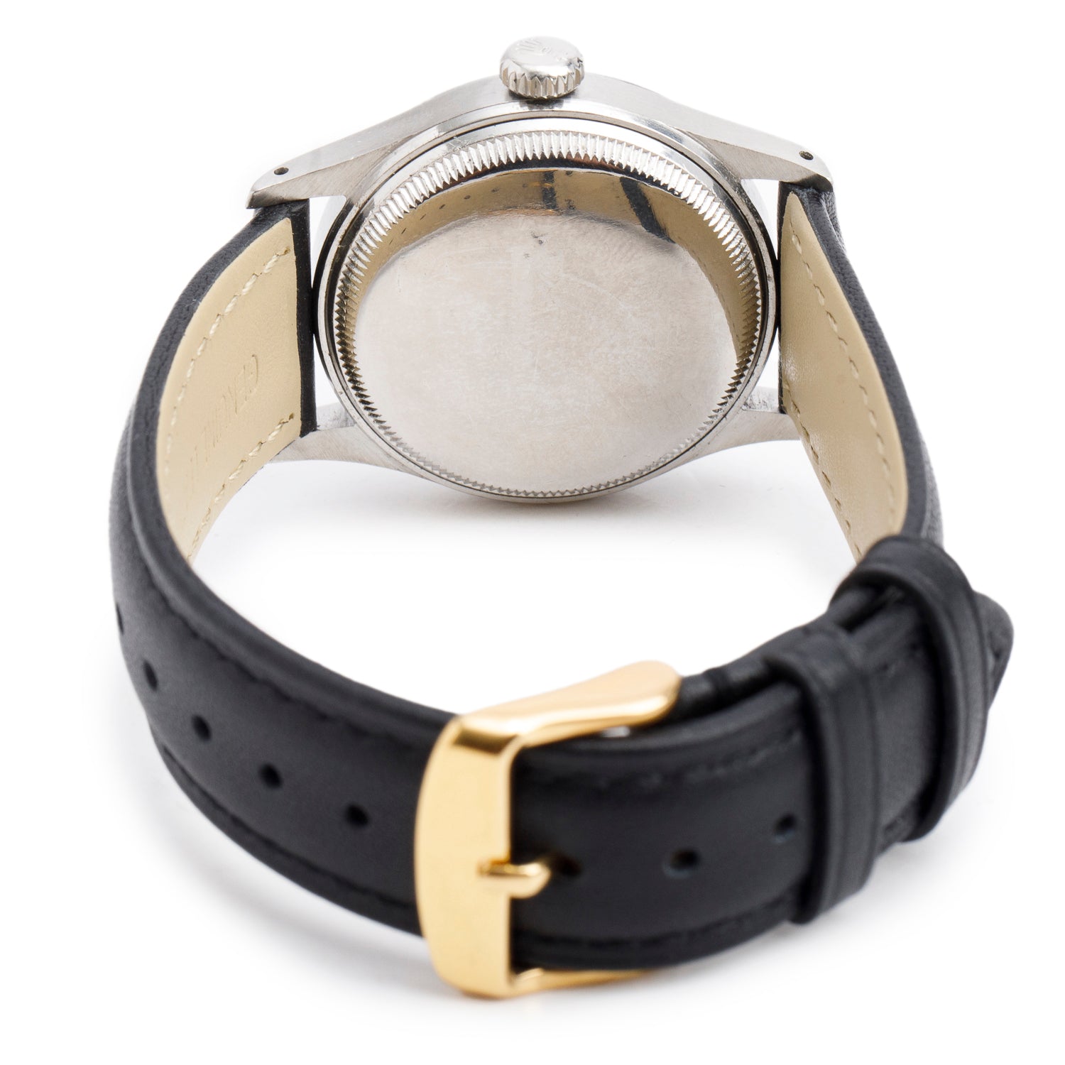 Rolex Vintage Stainless Steel Oyster Perpetual Bubbleback 34 MM Automatic Watch, Black Dial 6332
