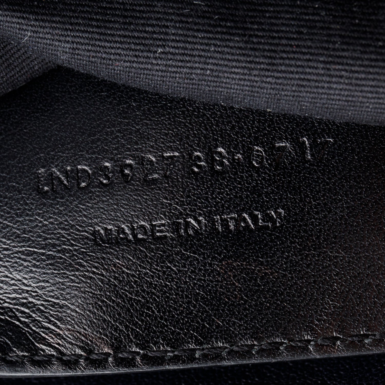 Saint Laurent Navy Leather Large Chevron College Bag