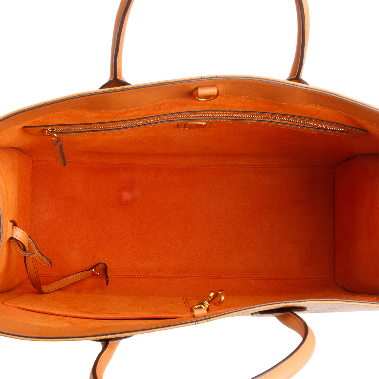 MCM Visetos Cognac X-Large Munchen Tote w/ Strap & Pouch