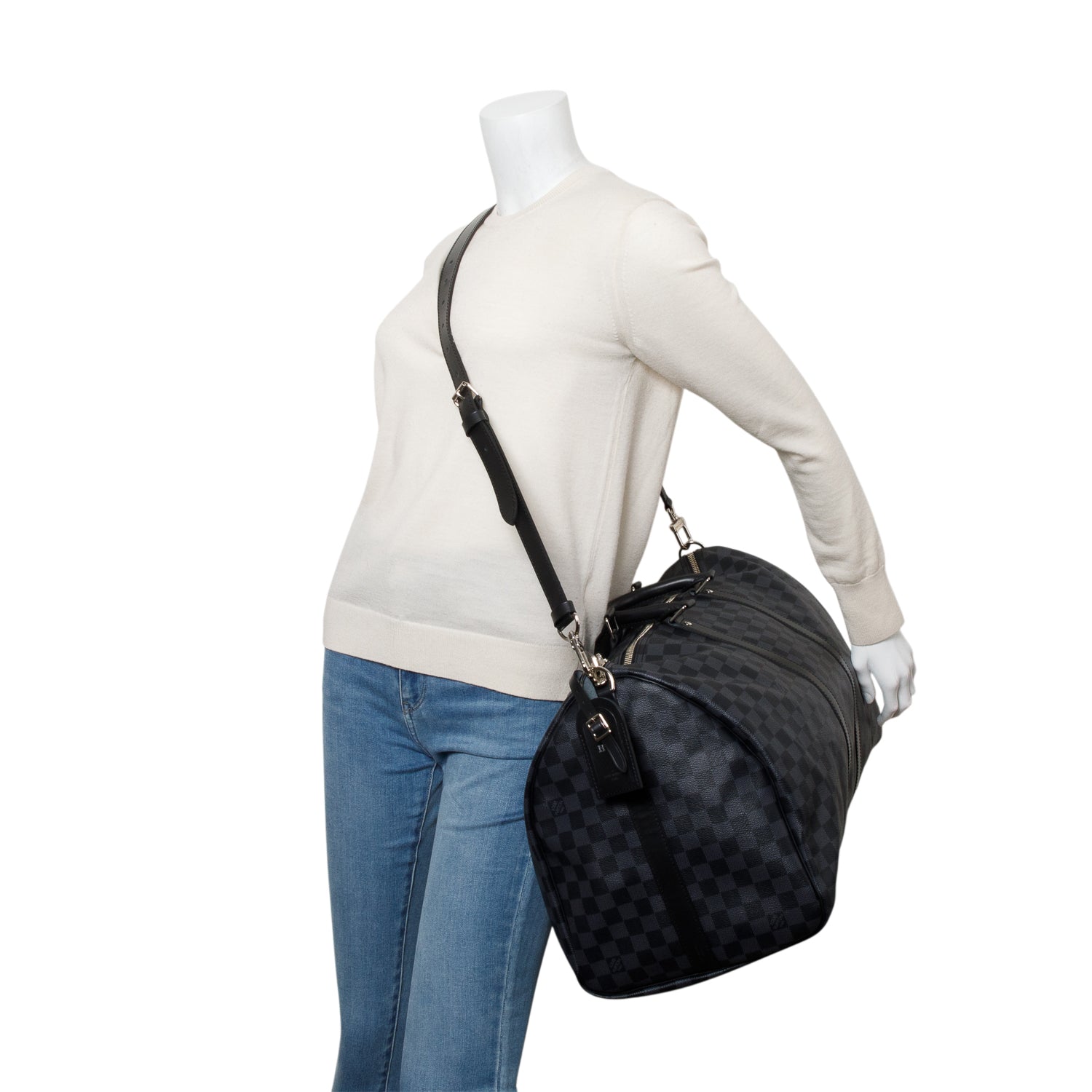 Louis Vuitton Damier Graphite Keepall Bandouliere 55 w/ Strap