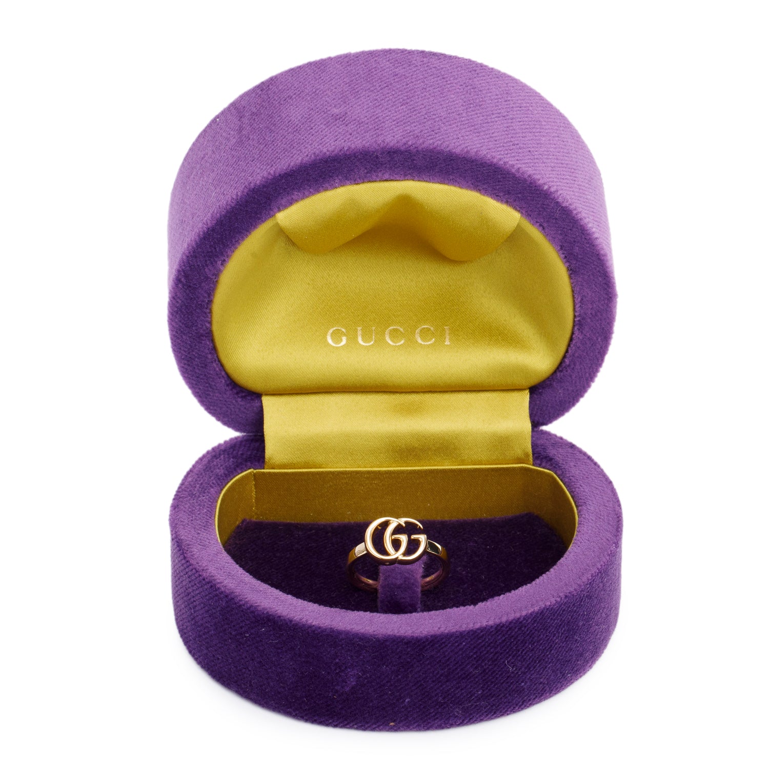 Gucci 18k Yellow Gold Running G Ring, Size 14 6.75 w/ Box & Receipt