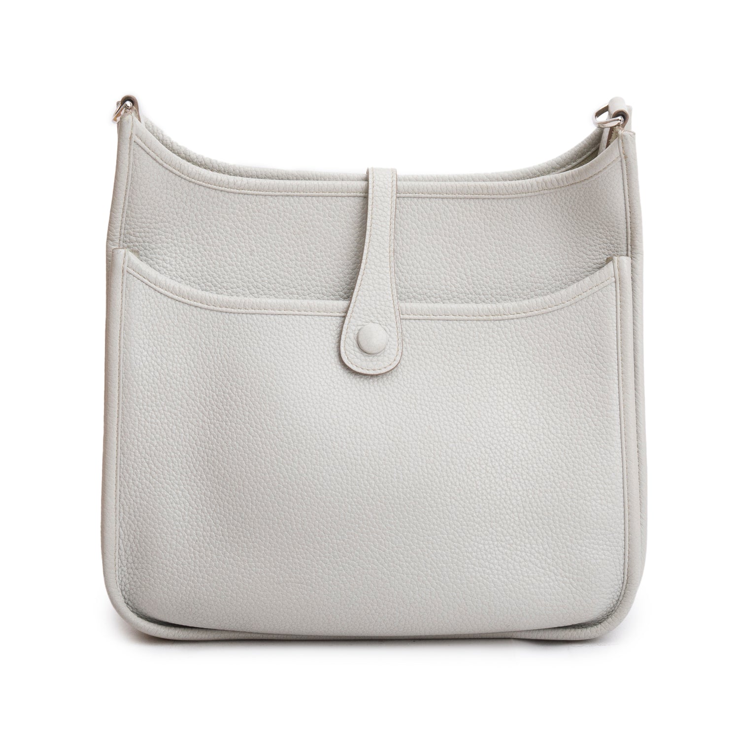 Hermes Gris Pale Taurillon Clemence Evelyne III 29 Bag