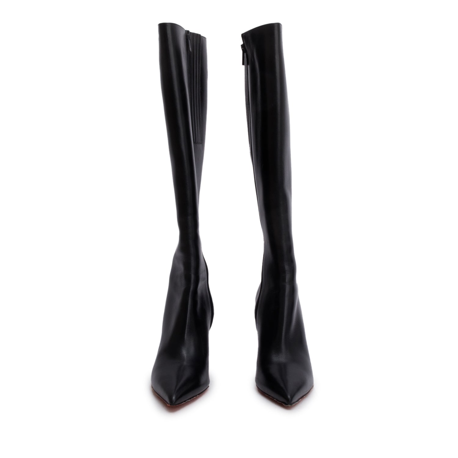 Christian Louboutin Black Calfskin Leather Kate Knee High Boots, Size 40 w/ Box