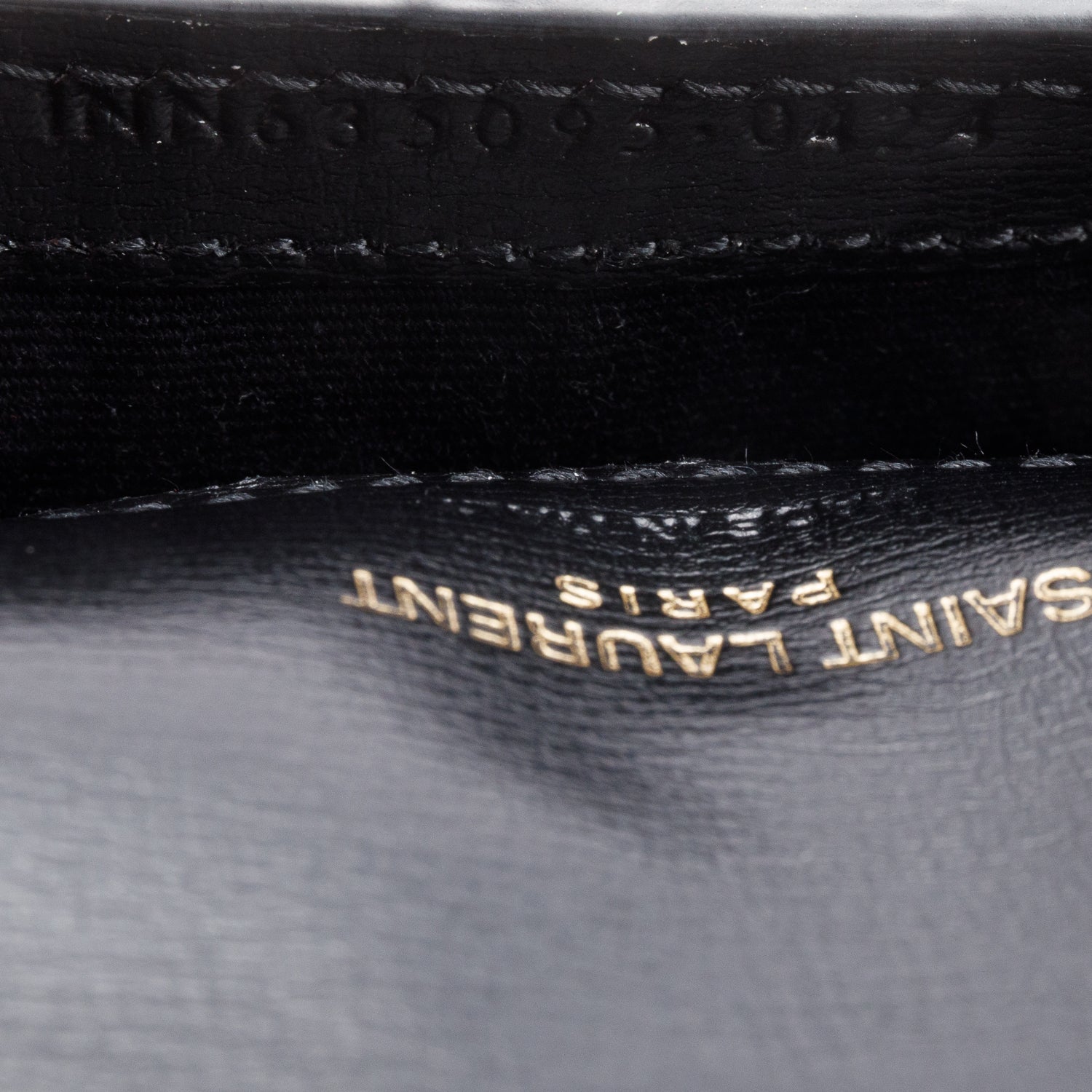 Saint Laurent 2024 Black Calfskin Leather Cassandre Phone Holder