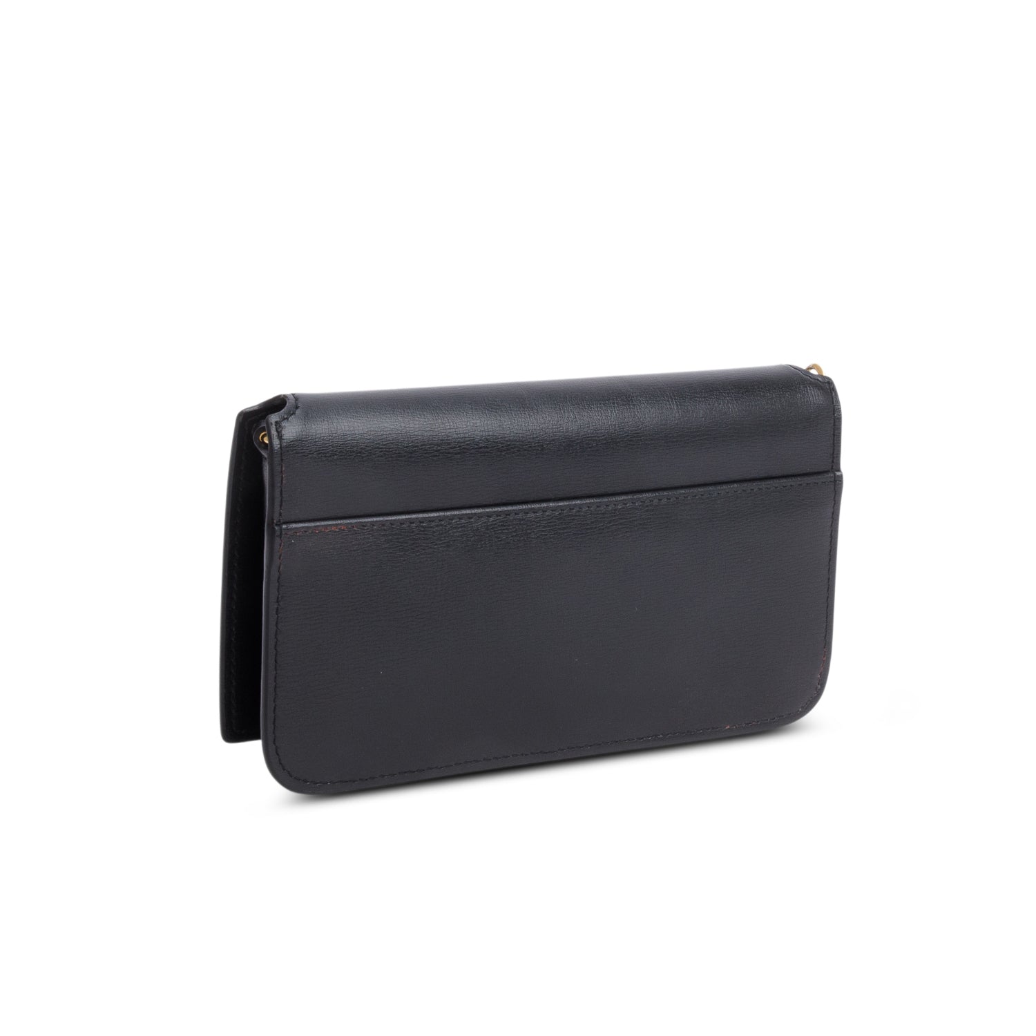 Saint Laurent 2024 Black Calfskin Leather Cassandre Phone Holder