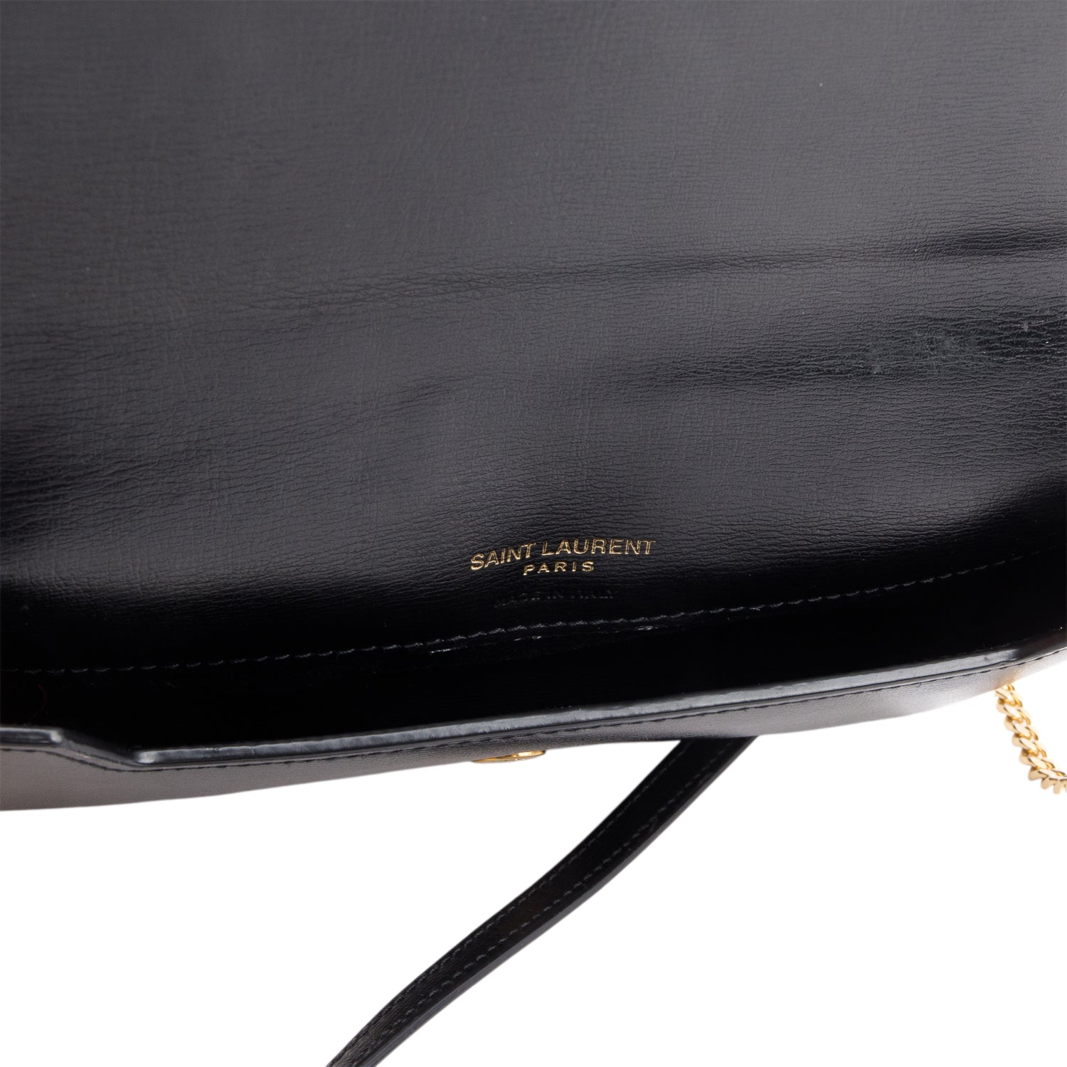 Saint Laurent 2024 Black Calfskin Leather Cassandre Phone Holder