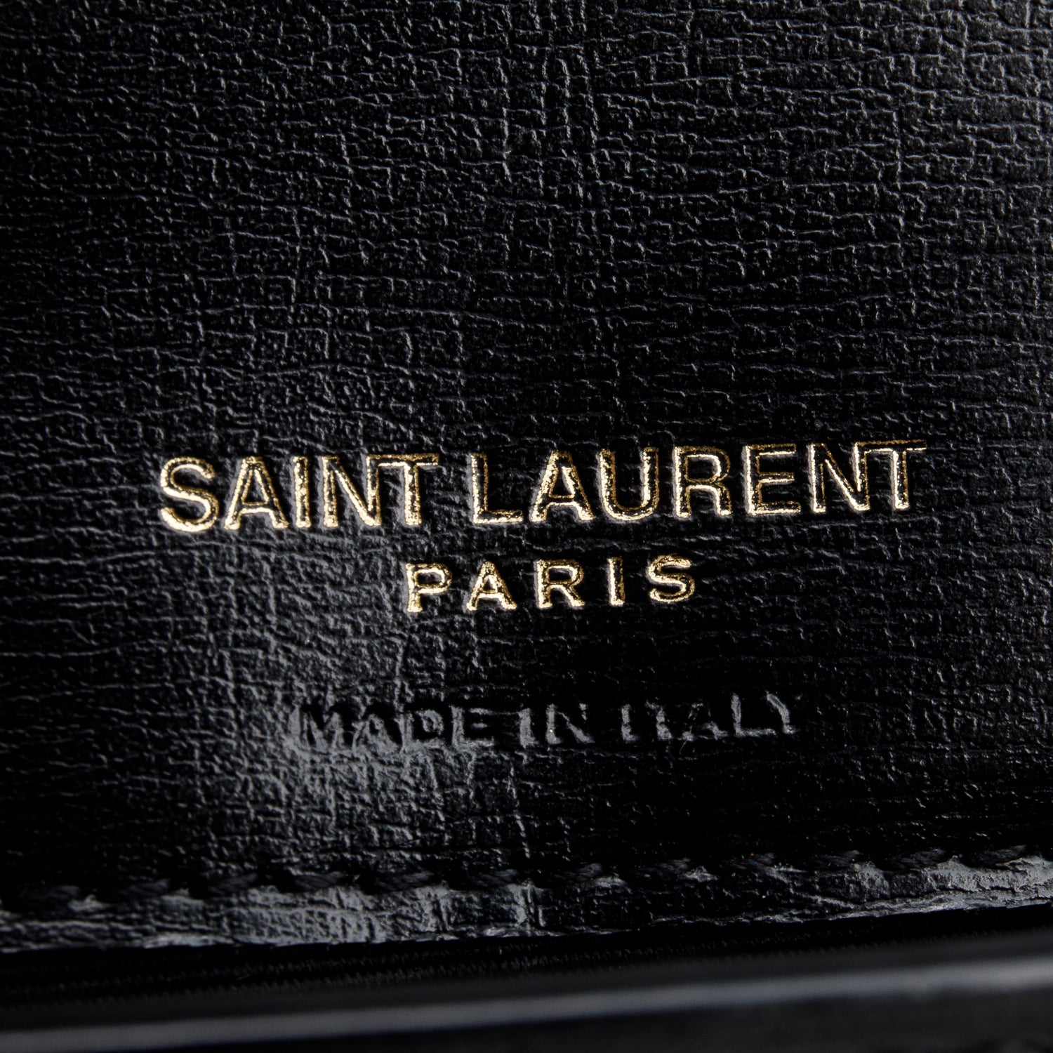 Saint Laurent 2024 Black Calfskin Leather Cassandre Phone Holder