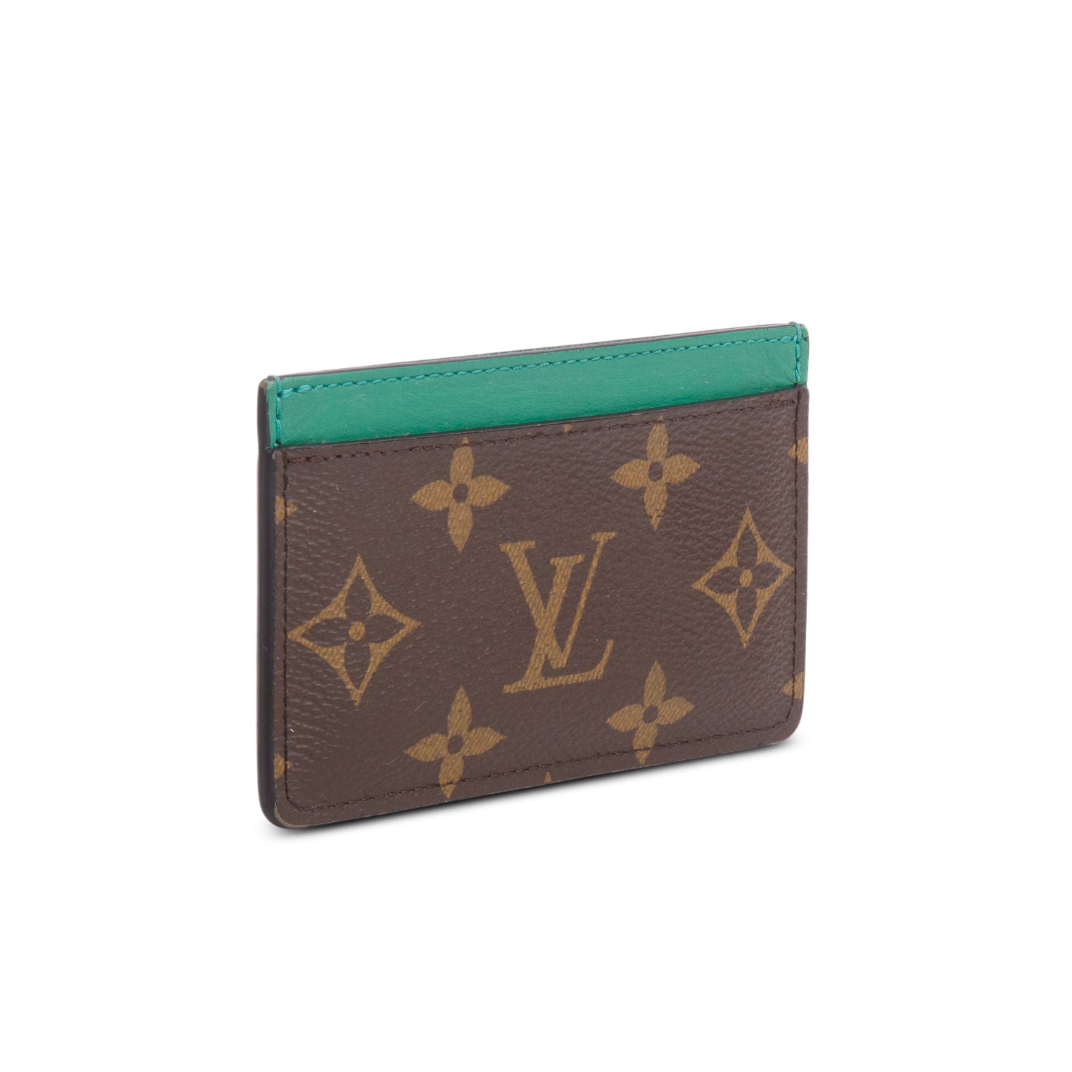 Louis Vuitton Monogram Green Leather Card Holder