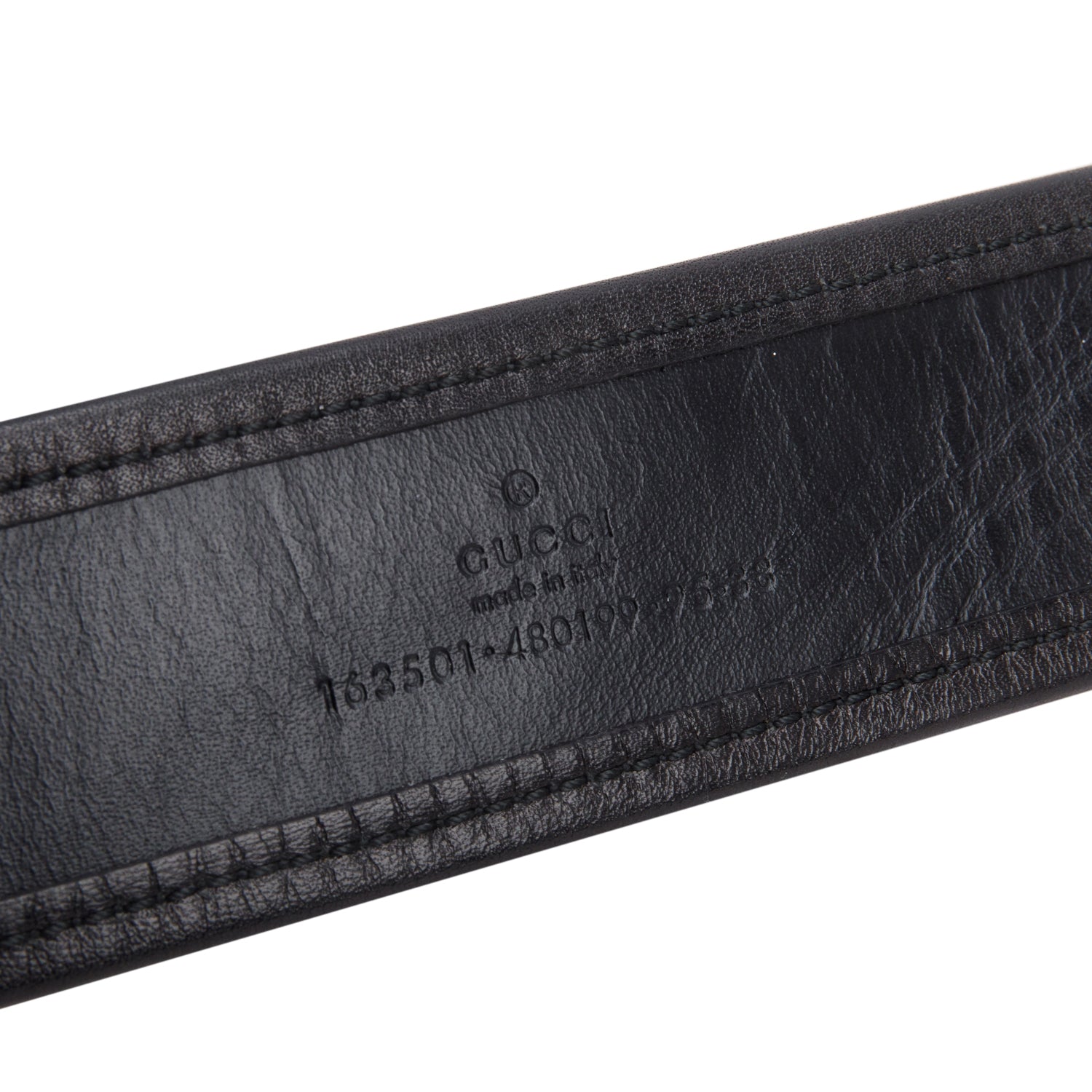 Gucci Black GG Canvas Black Calfskin Leather Belt 95 38