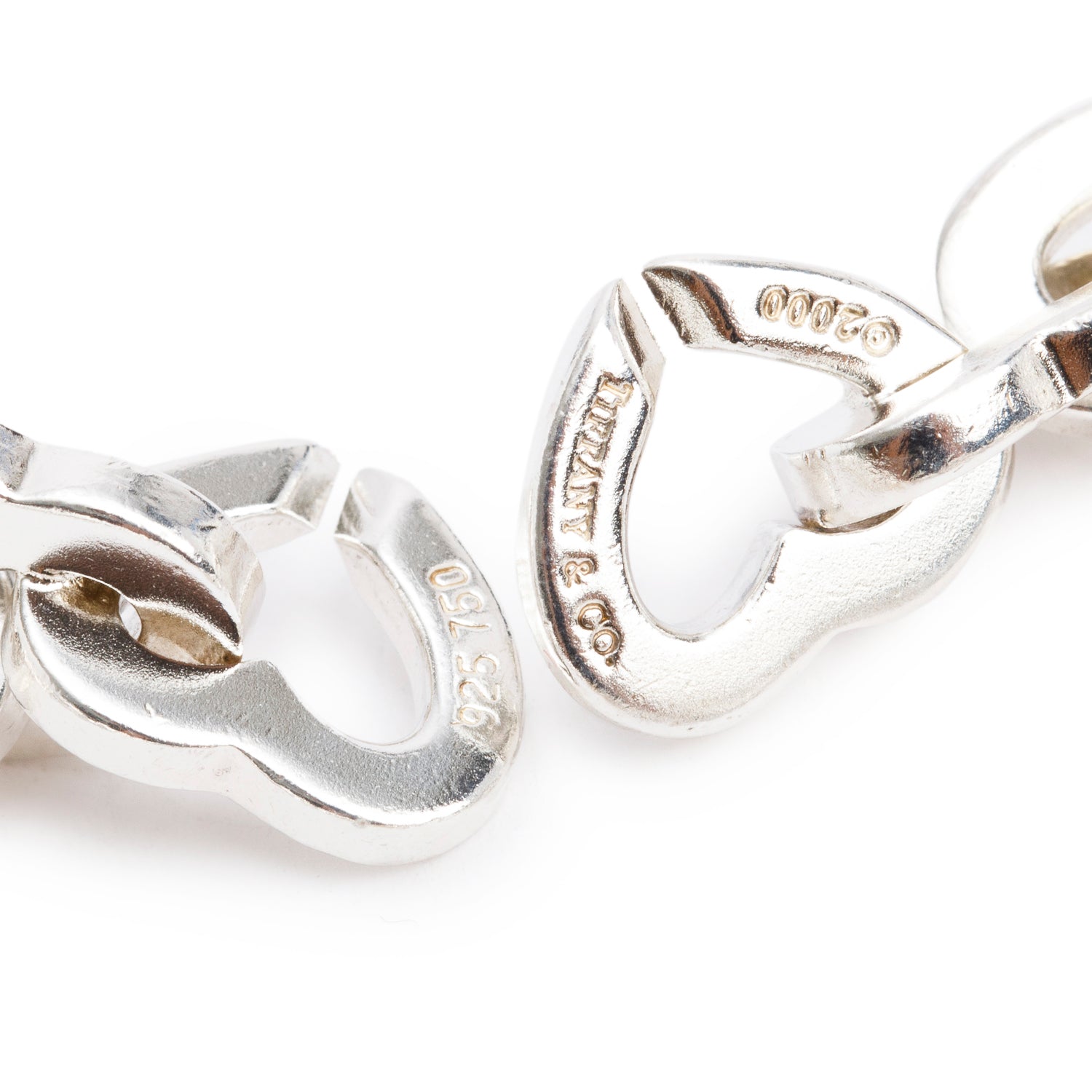 Tiffany & Co. Sterling Silver & 18k Yellow Gold Heart Link Bracelet