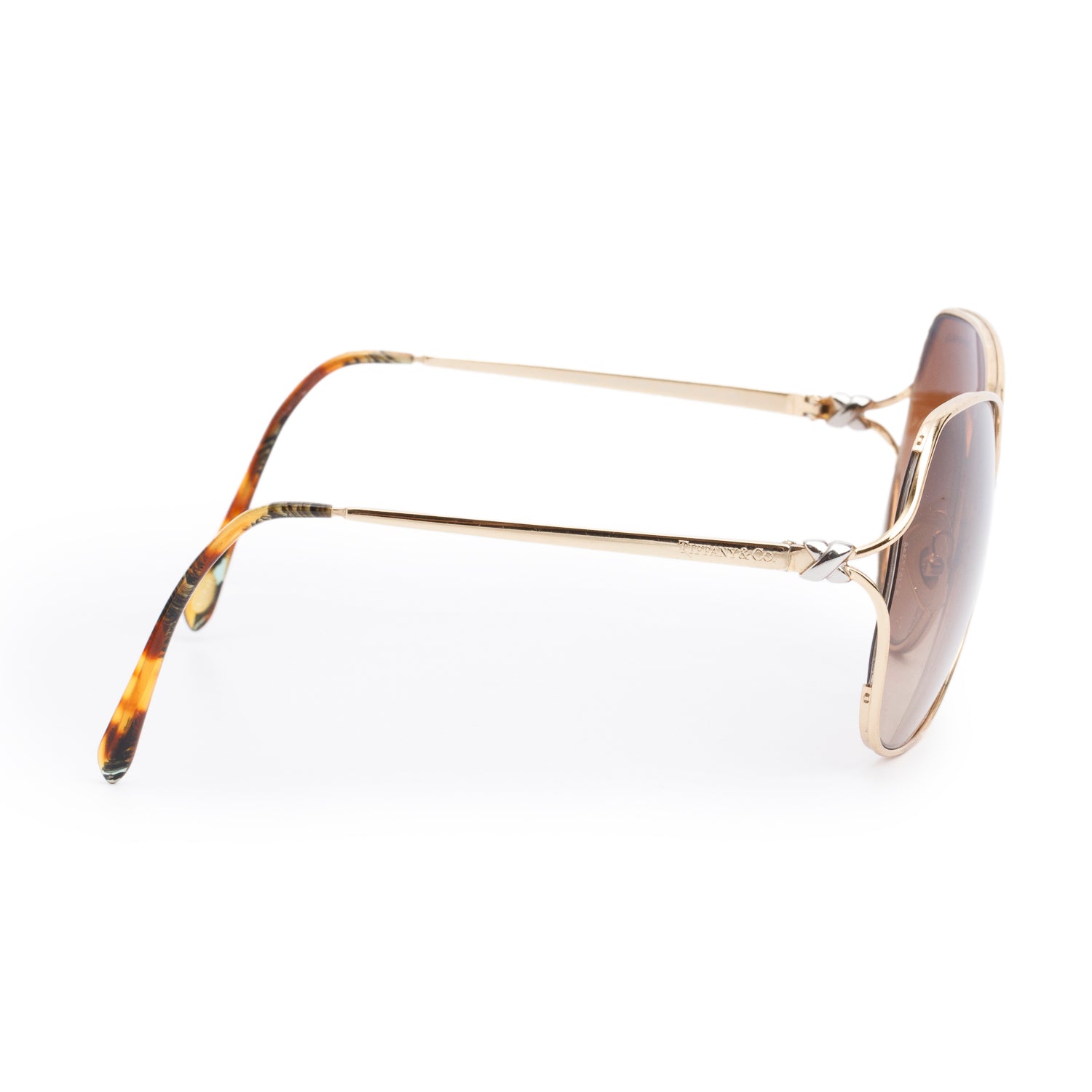 Tiffany & Co. TF3022 Gold Tone X Butterfly Sunglasses w/ Case