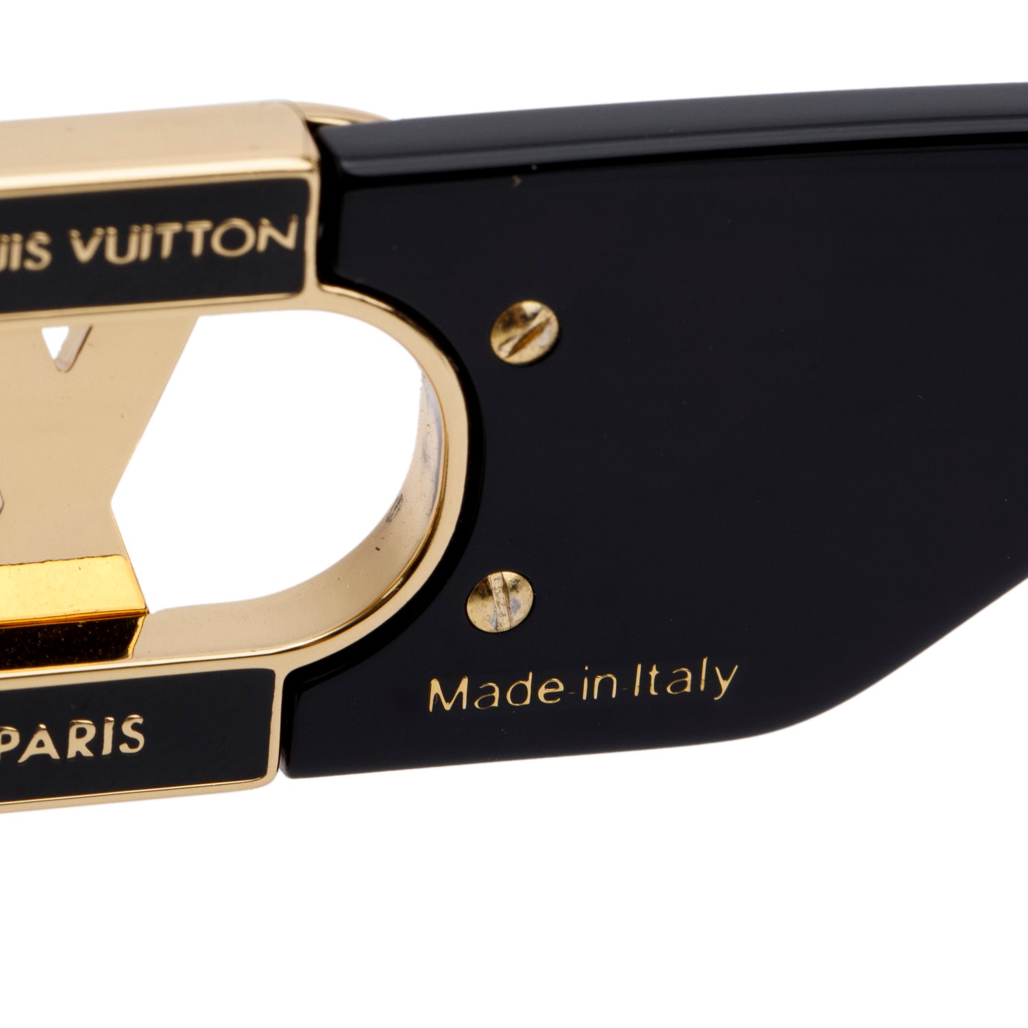 Louis Vuitton 2022 Z1661E Black Acetate LV Link Cat-Eye Sunglasses w/ Box & Case