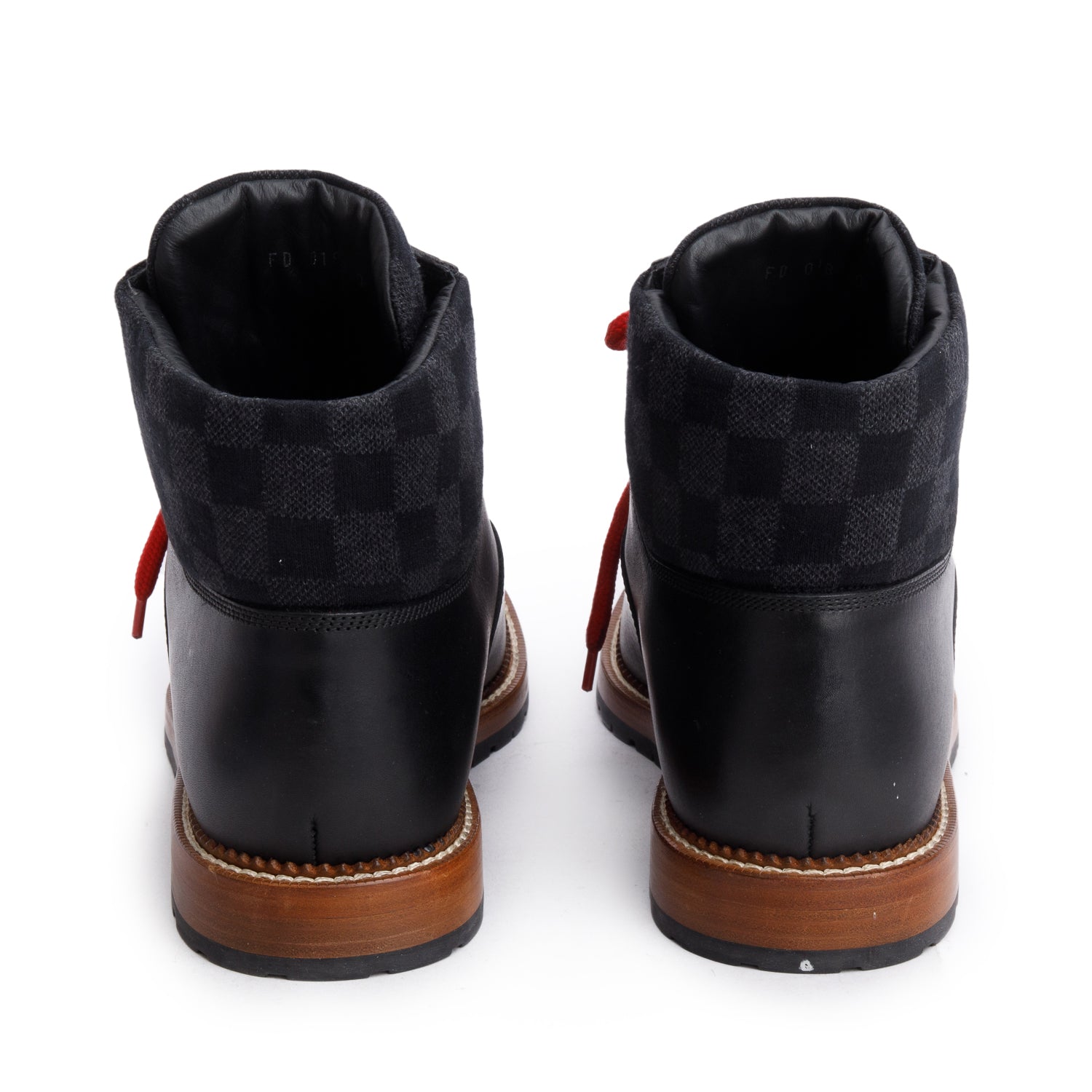 Louis Vuitton Black Leather Hiking Boots, Men's Size 10