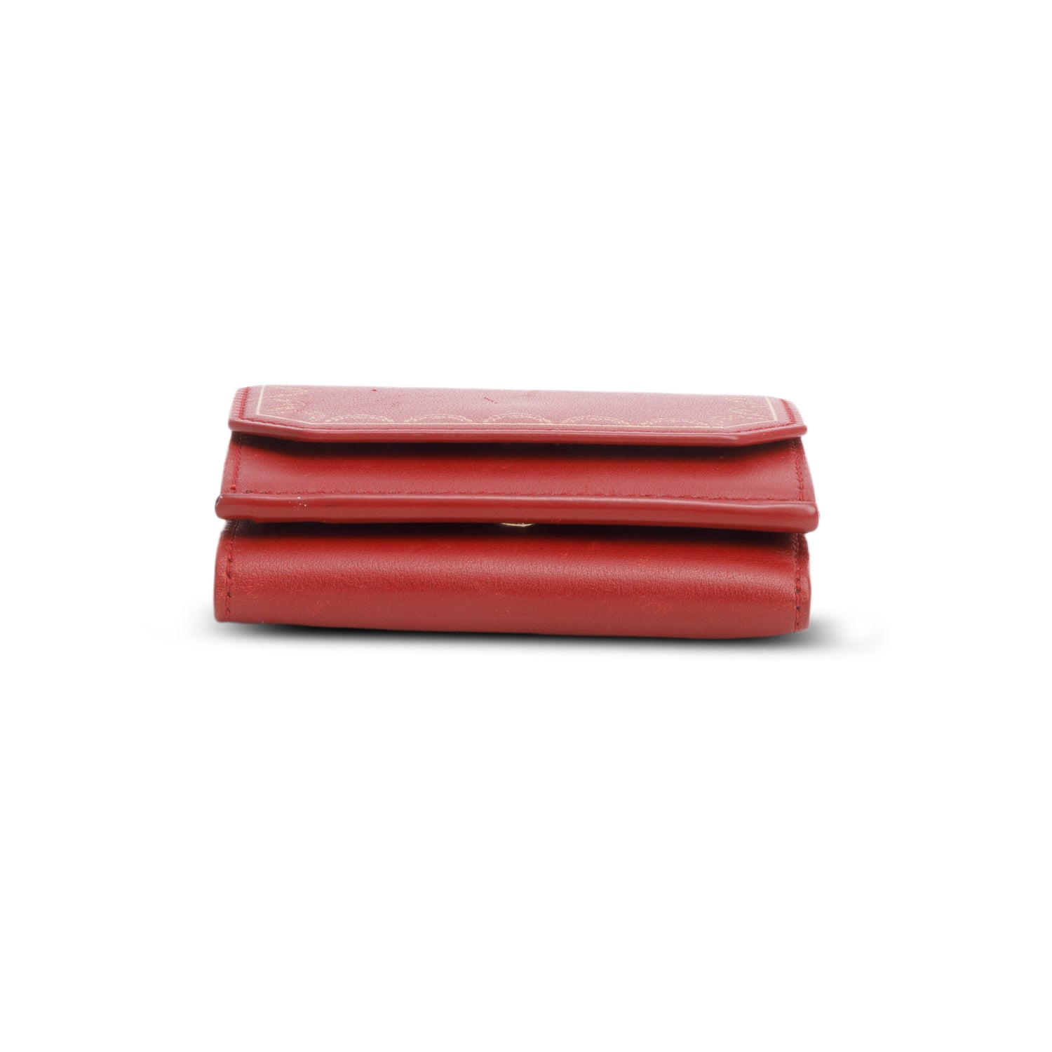 Cartier 2020 Red Leather Guirlande de Cartier Compact Wallet w/ Box & Certificate
