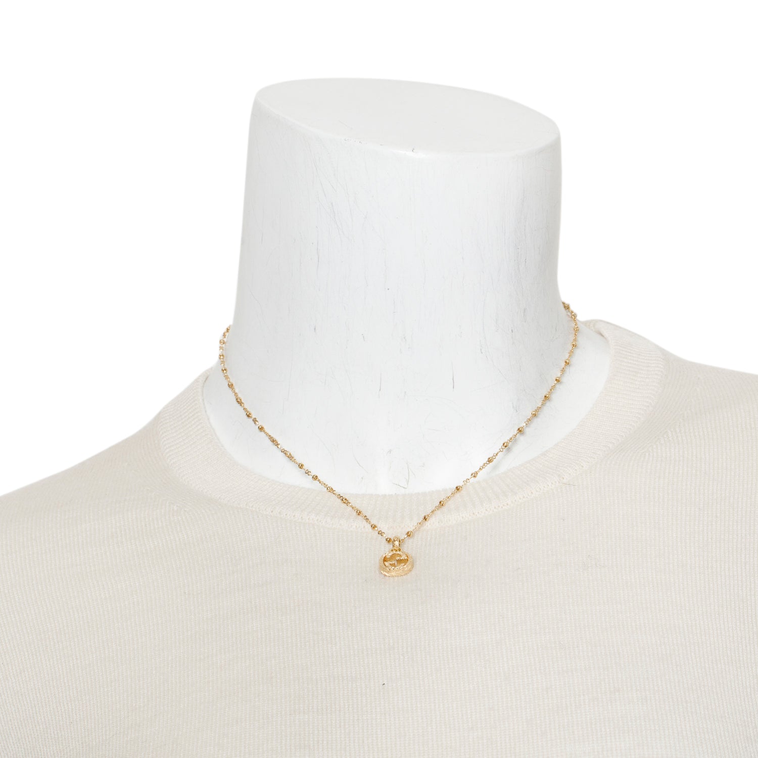 Gucci 18k Yellow Gold Interlocking G Pendant Necklace w/ Box