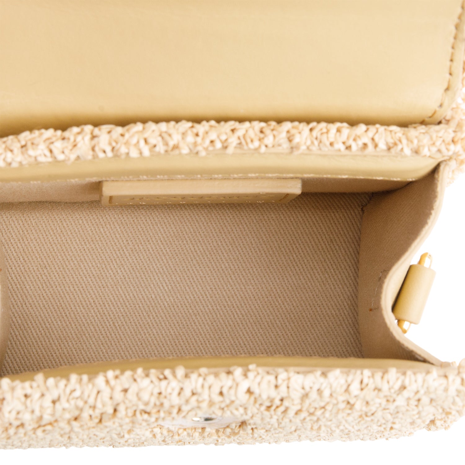 Jacquemus Brown Raffia Mini Signature Le Chiquito Handle Bag w/ Strap