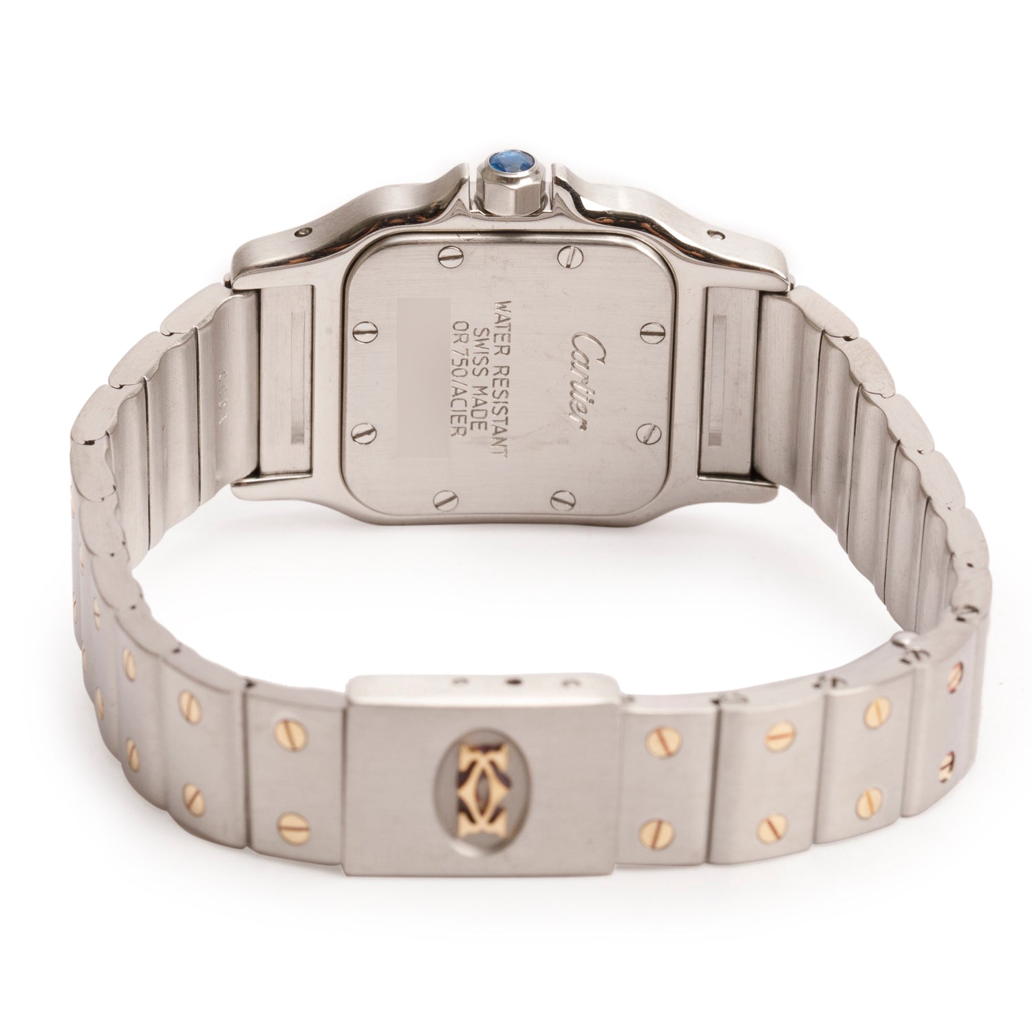 Cartier Stainless Steel & 18k Yellow Gold Santos De Cartier Galbee Quartz Watch, Small Model 1567