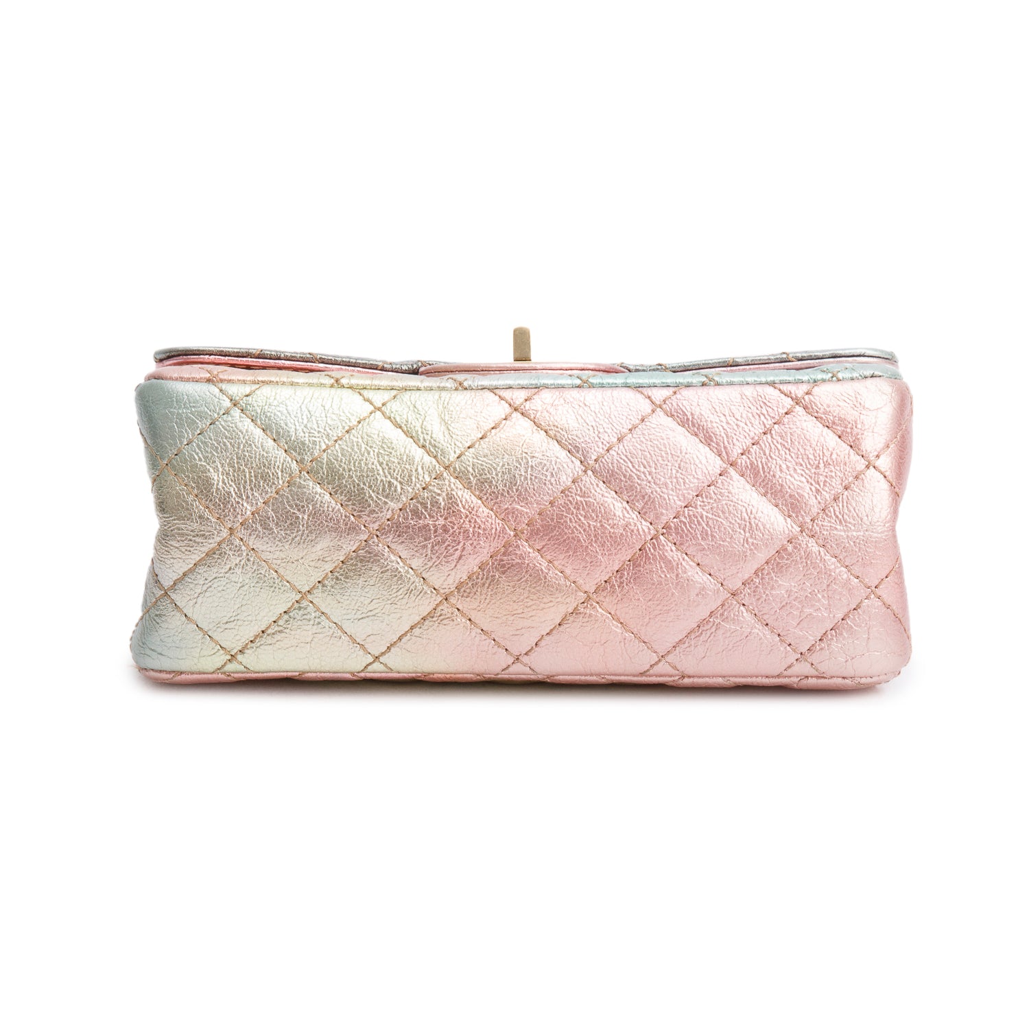 Chanel 2020 Multicolor Metallic Goatskin Quilted 2.55 Reissue Mini Flap w/ Box & Authenticity Card