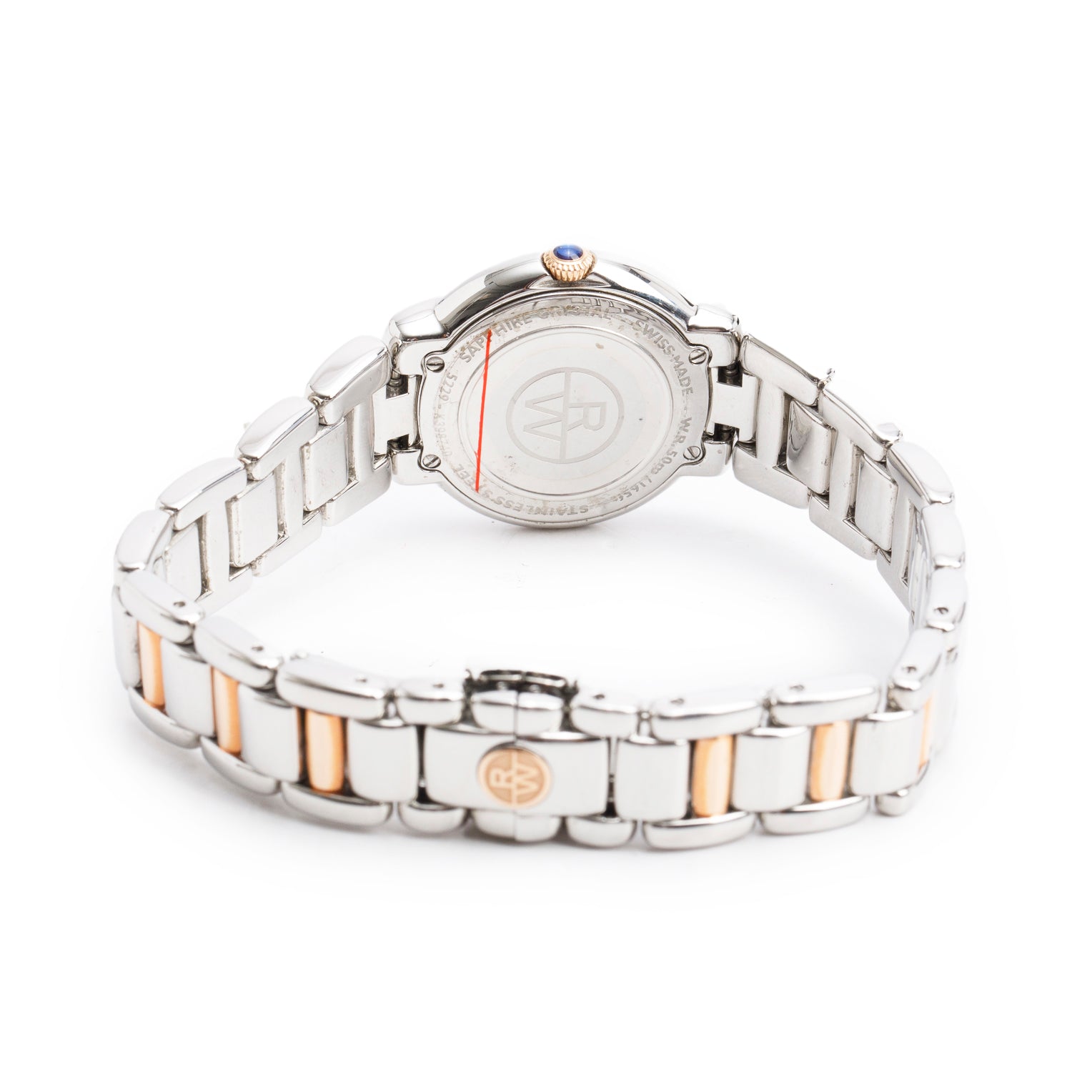 Raymond Weil Stainless Steel & Rose Gold PVD Jasmine 29 MM Quartz Watch Silver Dial 5229 w/ Box & Card