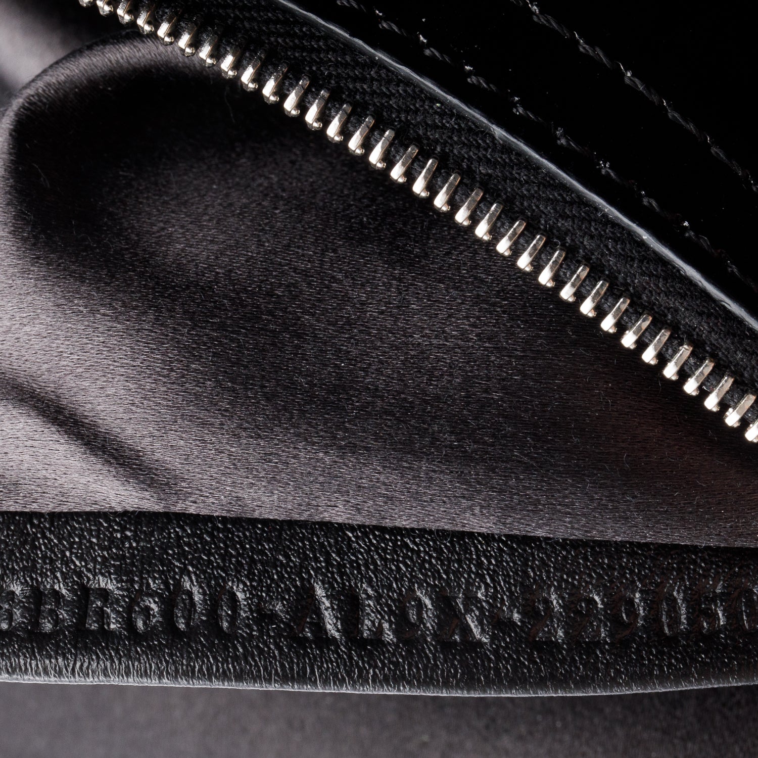 Fendi Black Satin Crystal Baguette