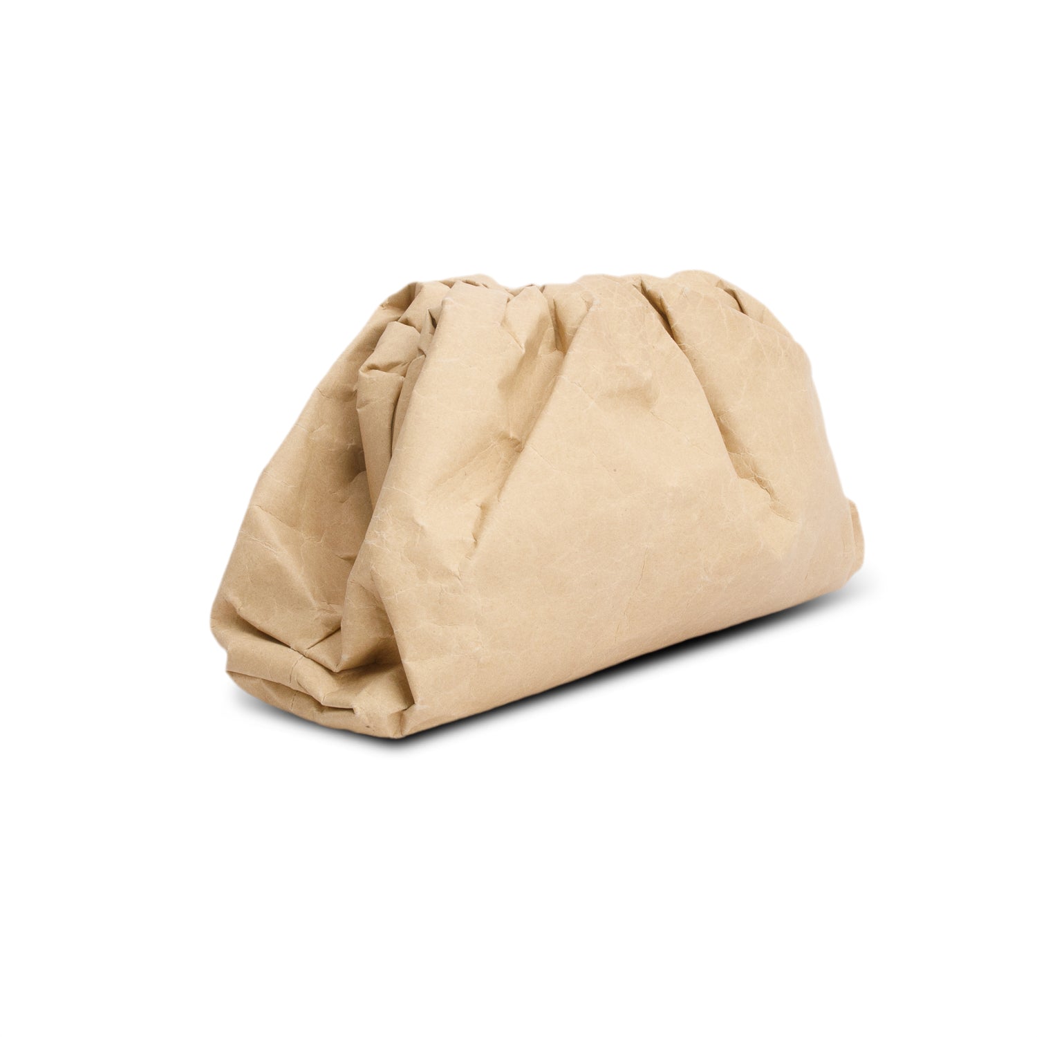 Bottega Veneta Brown Kraft Paper The Pouch Clutch
