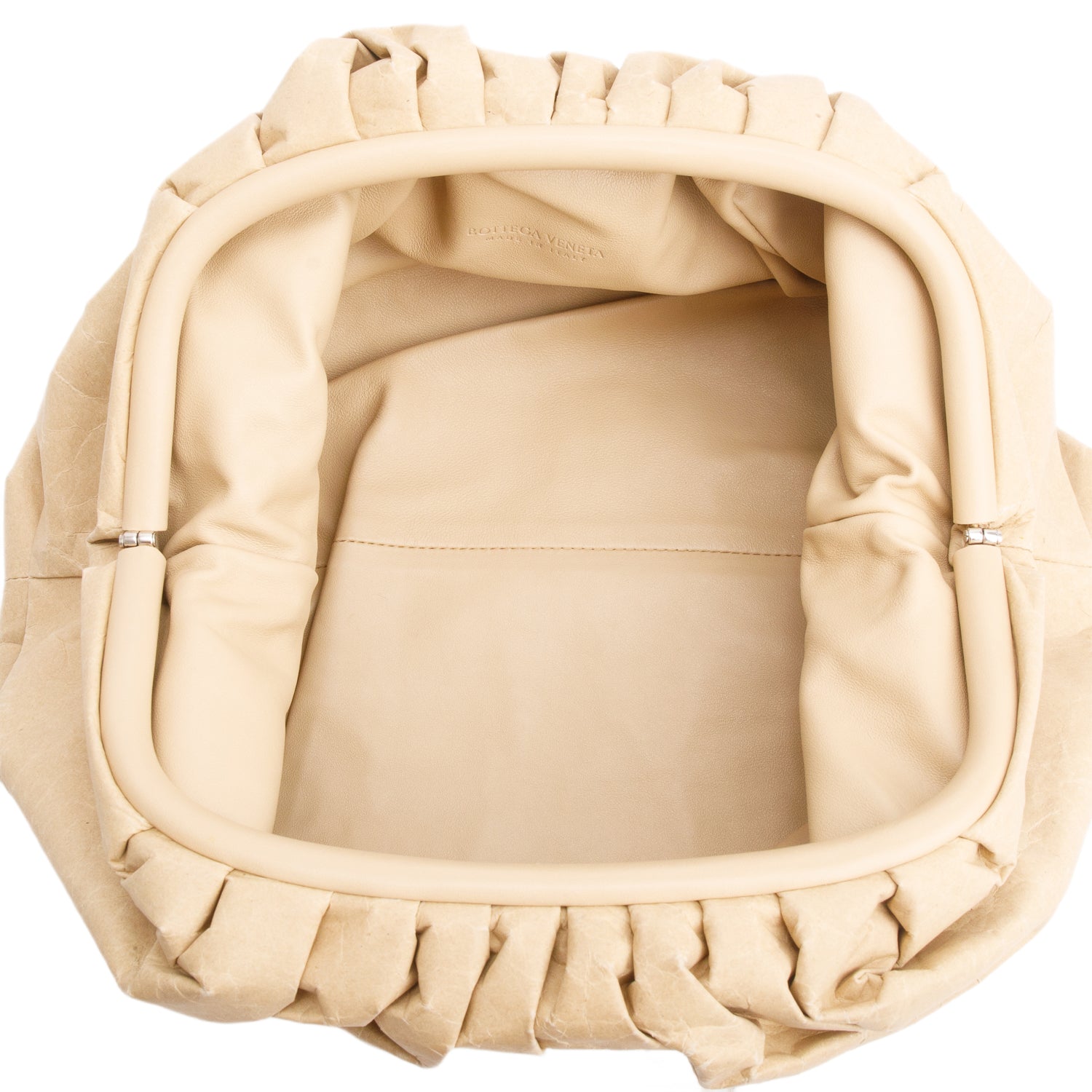 Bottega Veneta Brown Kraft Paper The Pouch Clutch