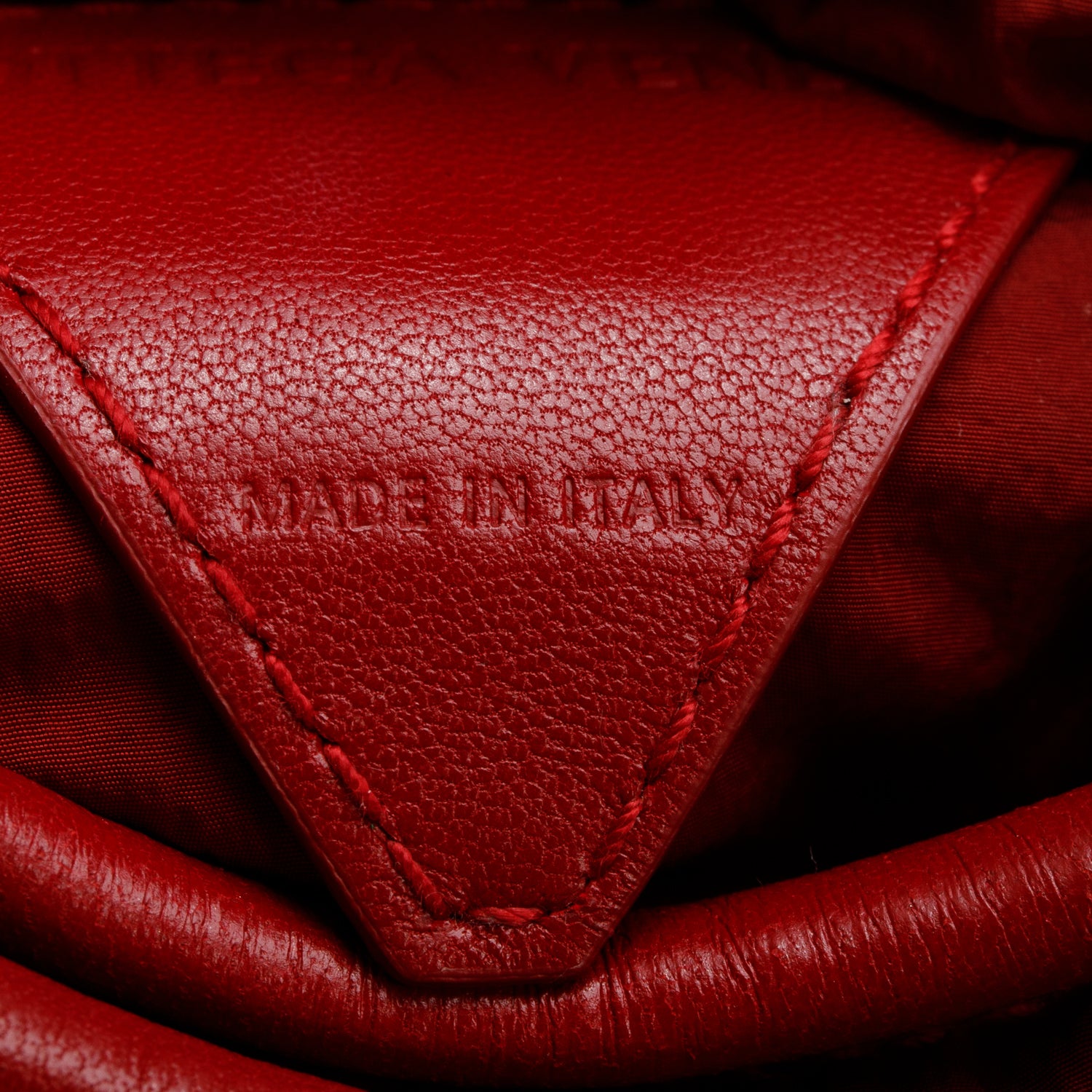 Bottega Veneta Red Nappa Mini Tubular Double Knot Bag