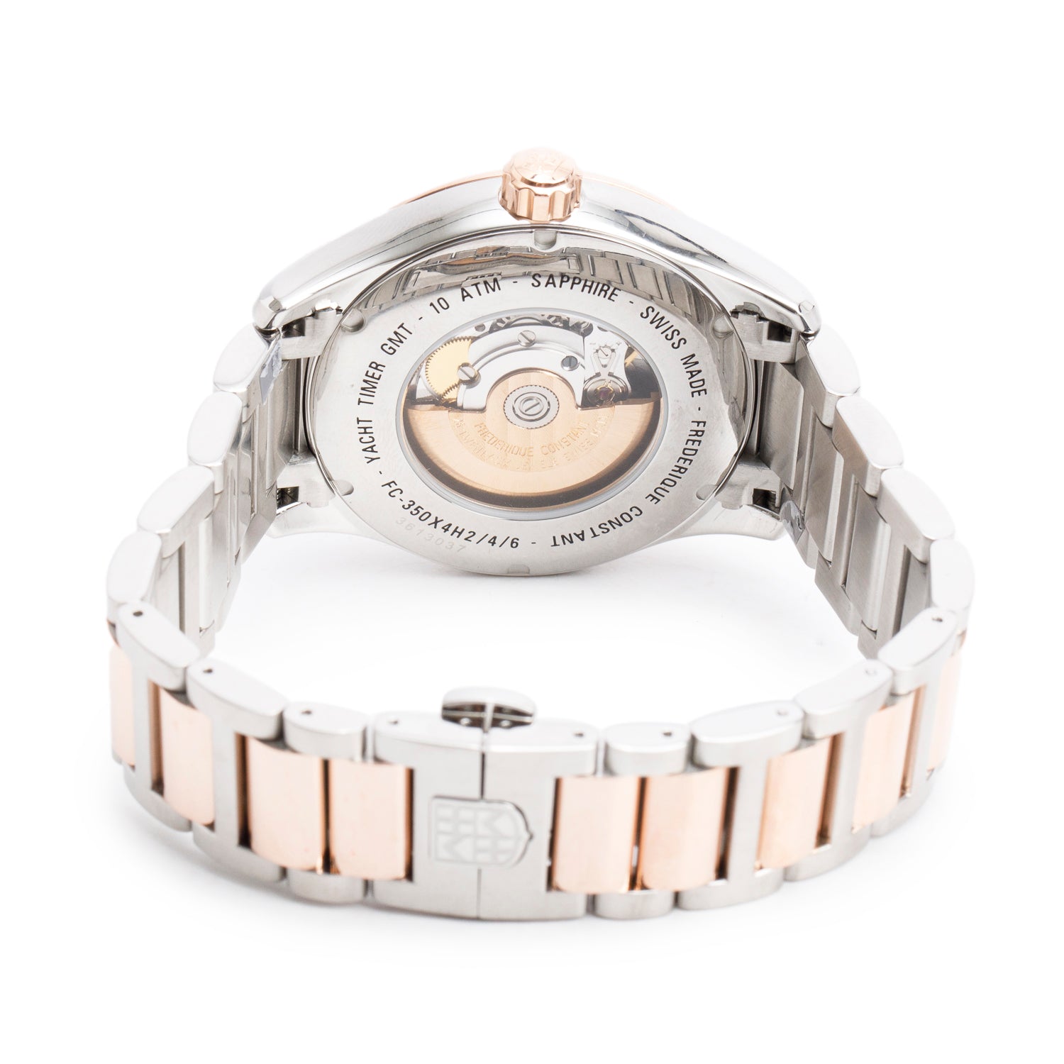 Frederique Constant 2023 Rose Gold PVD & Stainless Steel Yacht Timer GMT 42 MM Automatic Watch Grey Dial w/ Box & Papers