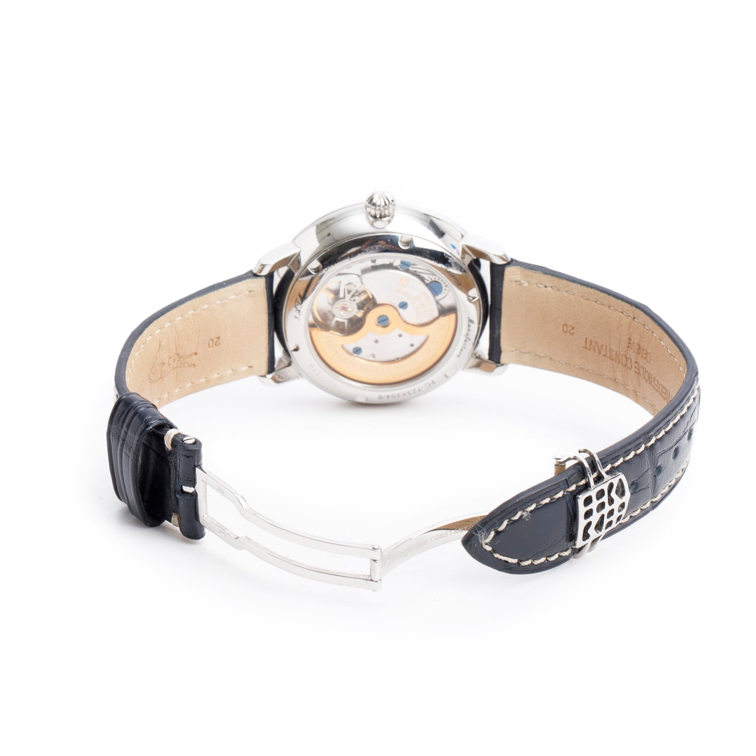 Frederique Constant 2024 Stainless Steel Slimline Power Reserve 40 MM Automatic Watch Blue Dial w/ Box & Papers