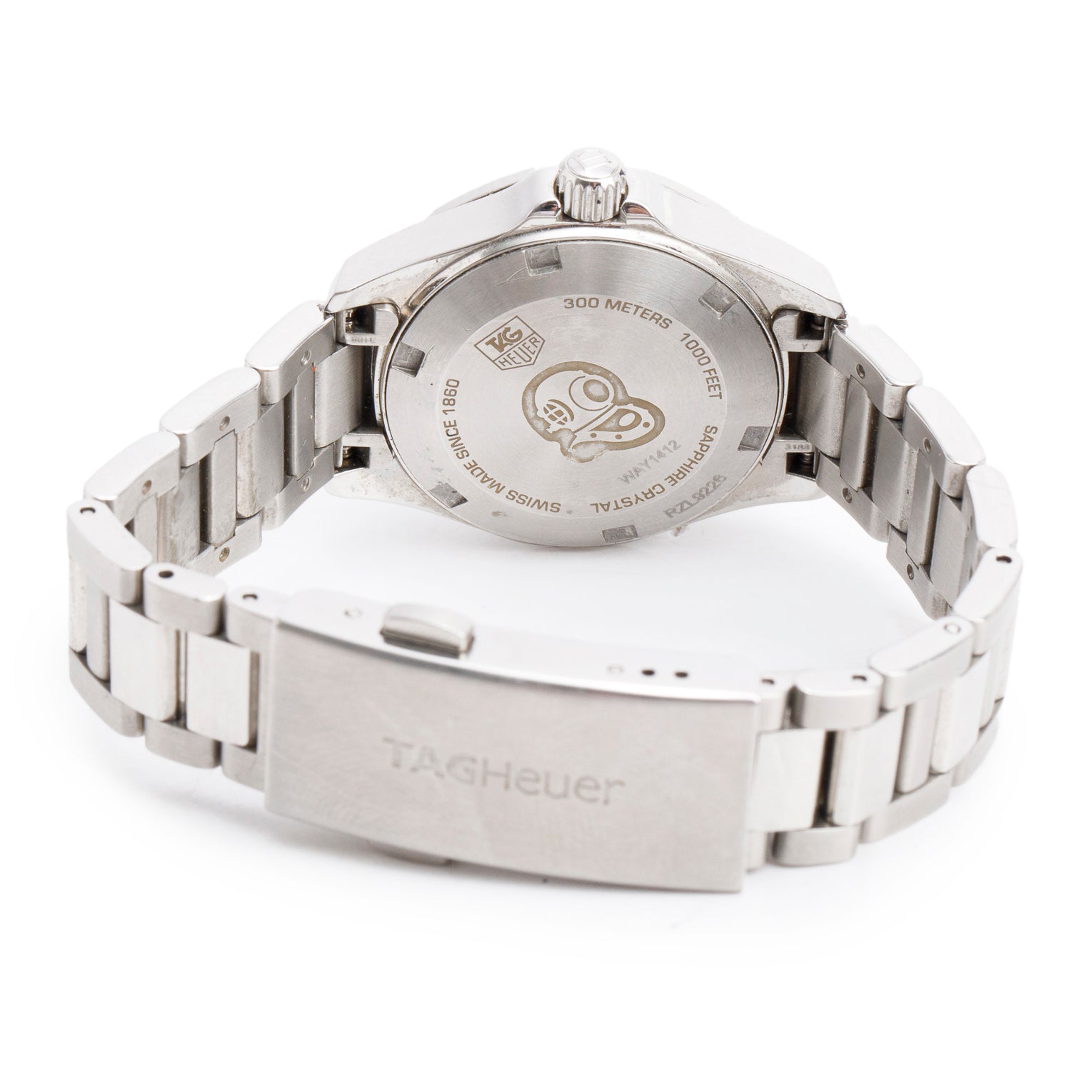 Tag Heuer Stainless Steel Aquaracer 27 MM Quartz Watch Mother of Pearl Dial WAY1412 w/ Box & Papers