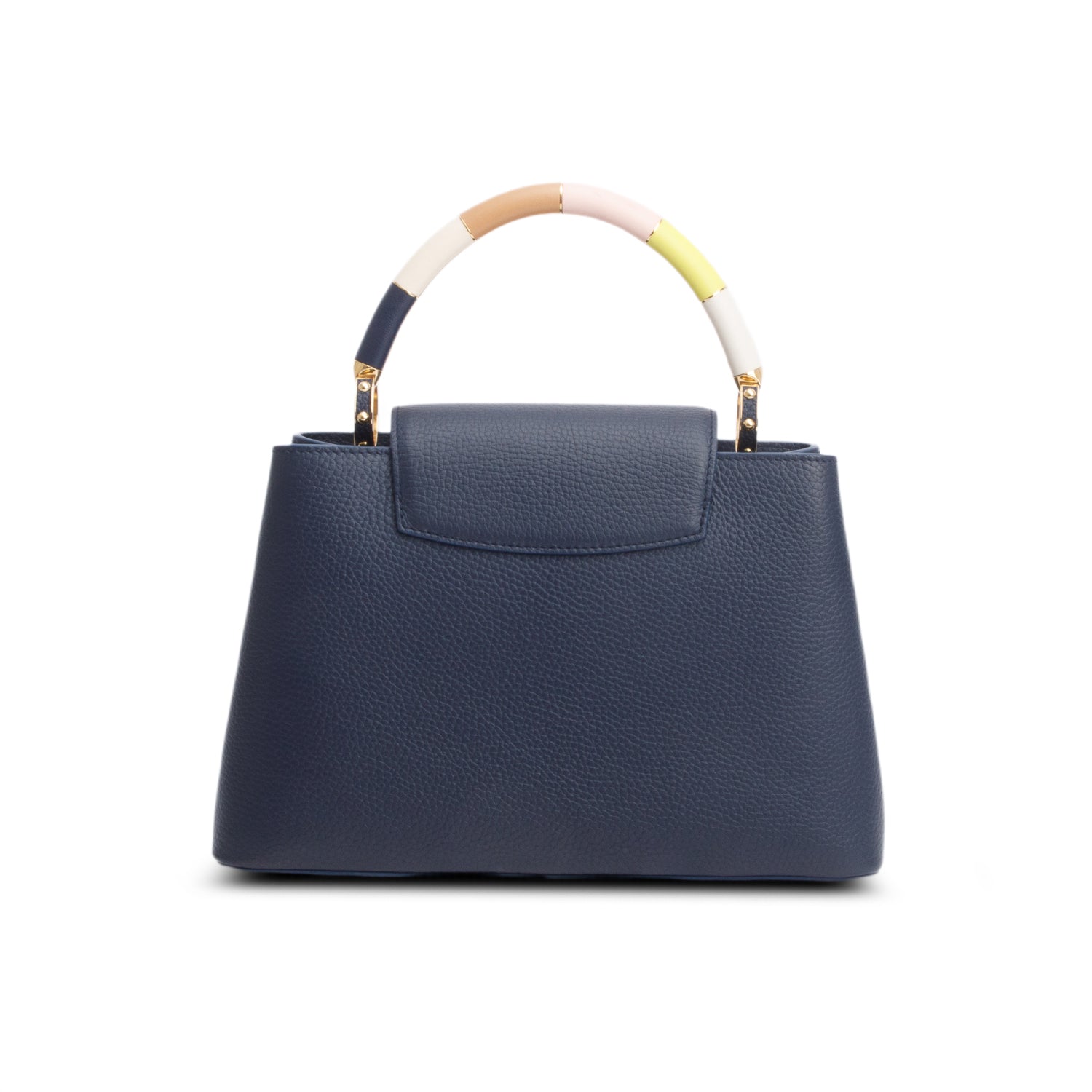 Louis Vuitton Navy Taurillon Capucines MM w/ Strap